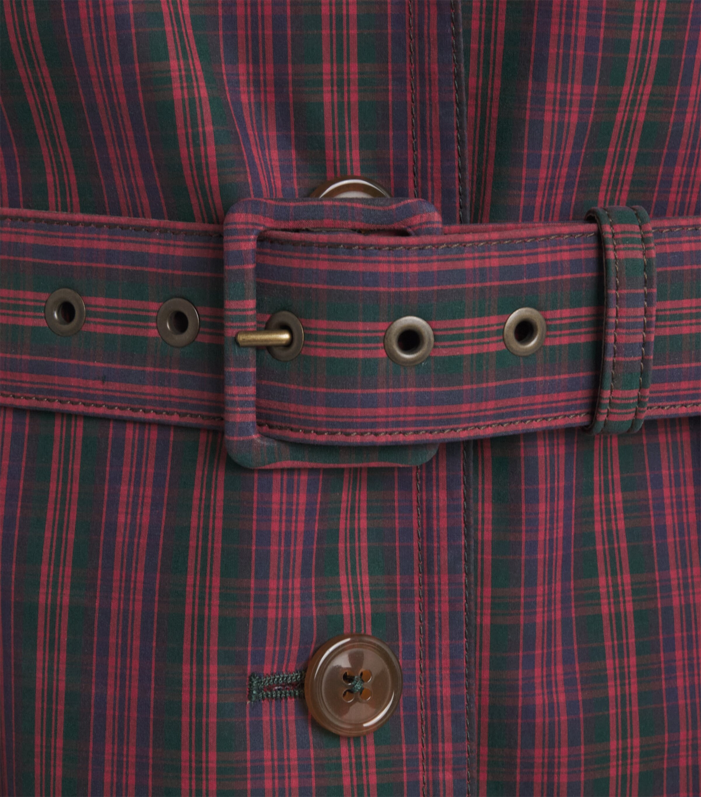 Vivienne Westwood Womens Cotton Tartan Liska Trench Coat Red/green/blue Image 6