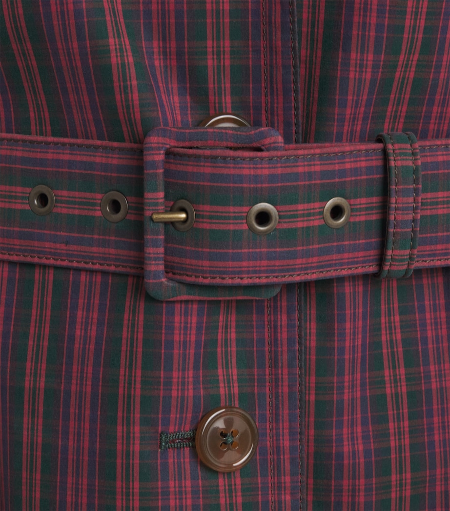 Vivienne Westwood Womens Cotton Tartan Liska Trench Coat Red/green/blue Image 6