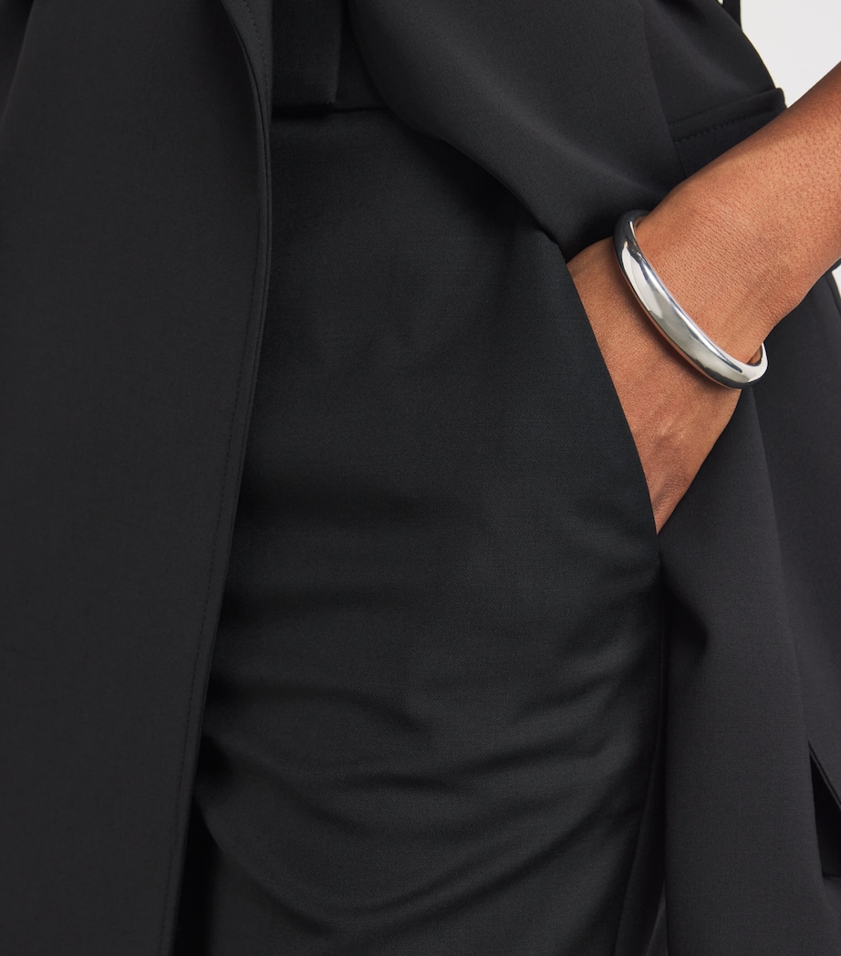 Wool-Blend Edie Flare Trousers BLACK DBLK Image 6