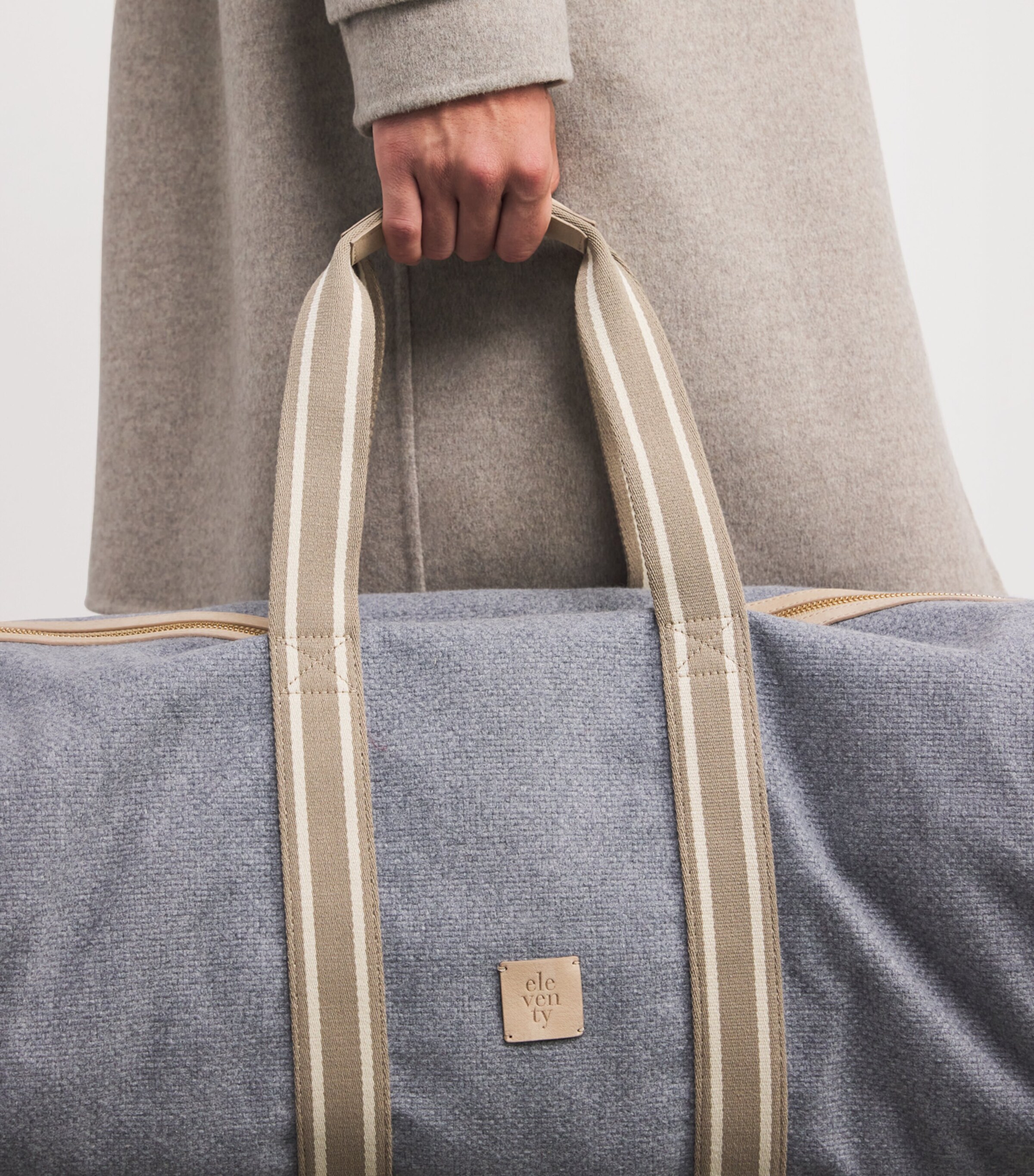 Wool Canvas Holdall GRIGIO ARGILLA Image 5