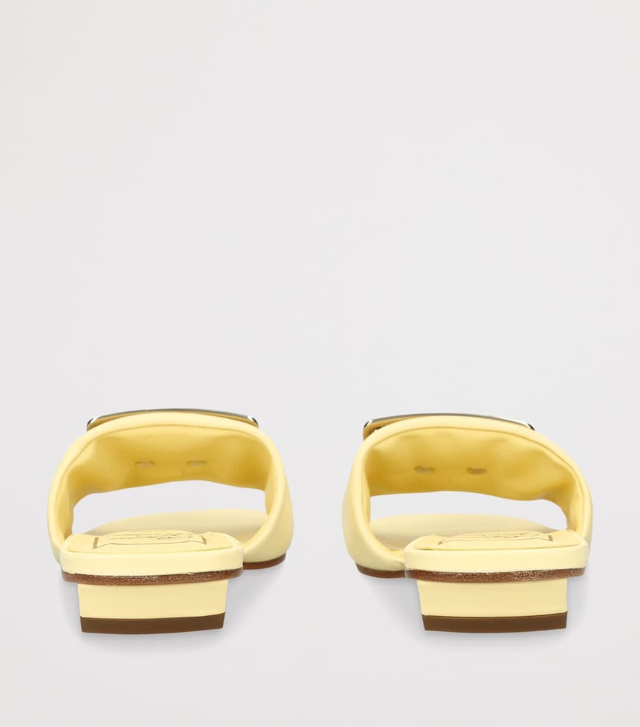 Roger Vivier Leather Belle Vivier Mules 20 Yellow Image 2
