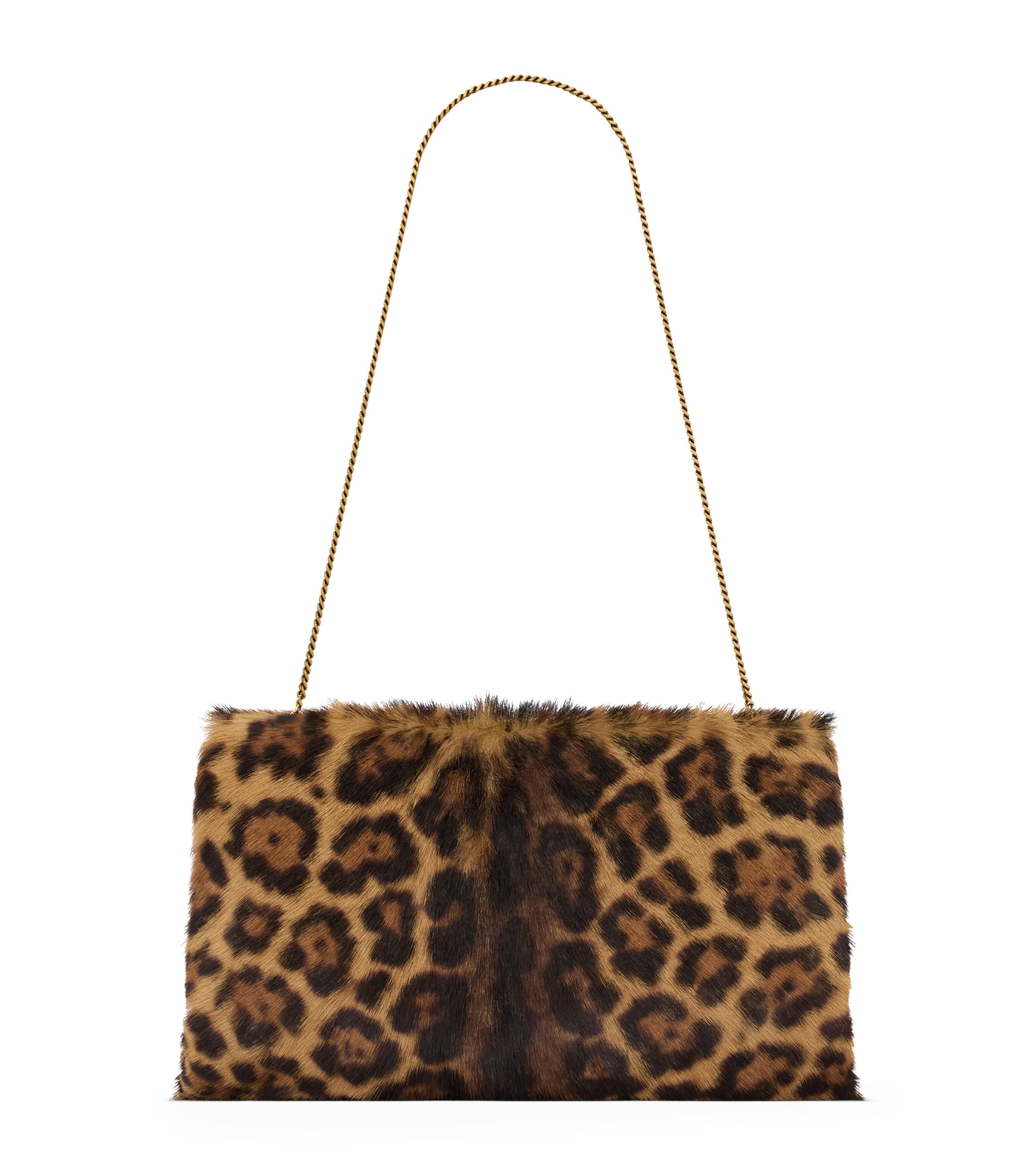 Saint Laurent Large Clutch Bag In Brown
