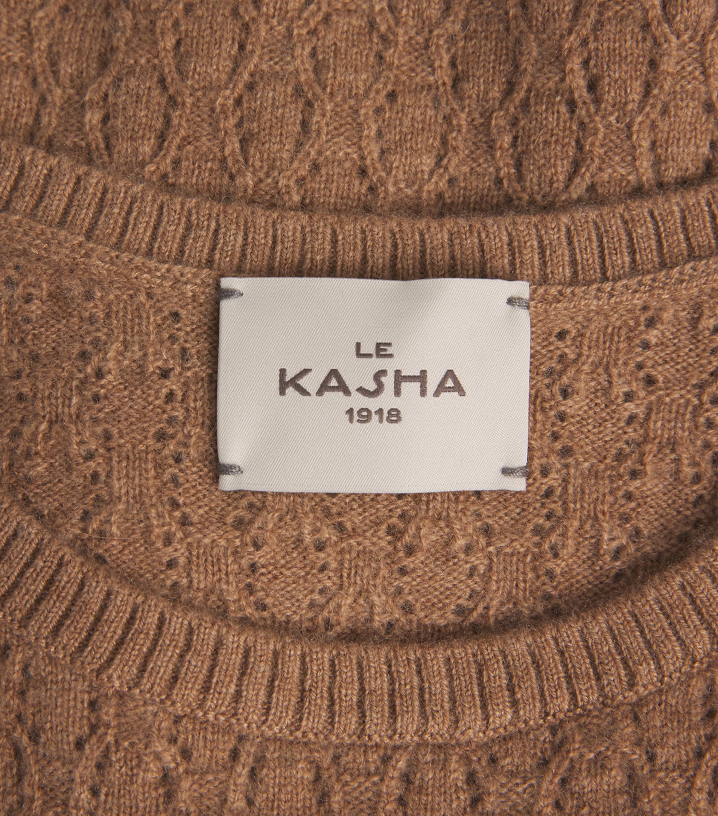 Le Kasha Womens Organic Cashmere Tank Top Camel Image 6