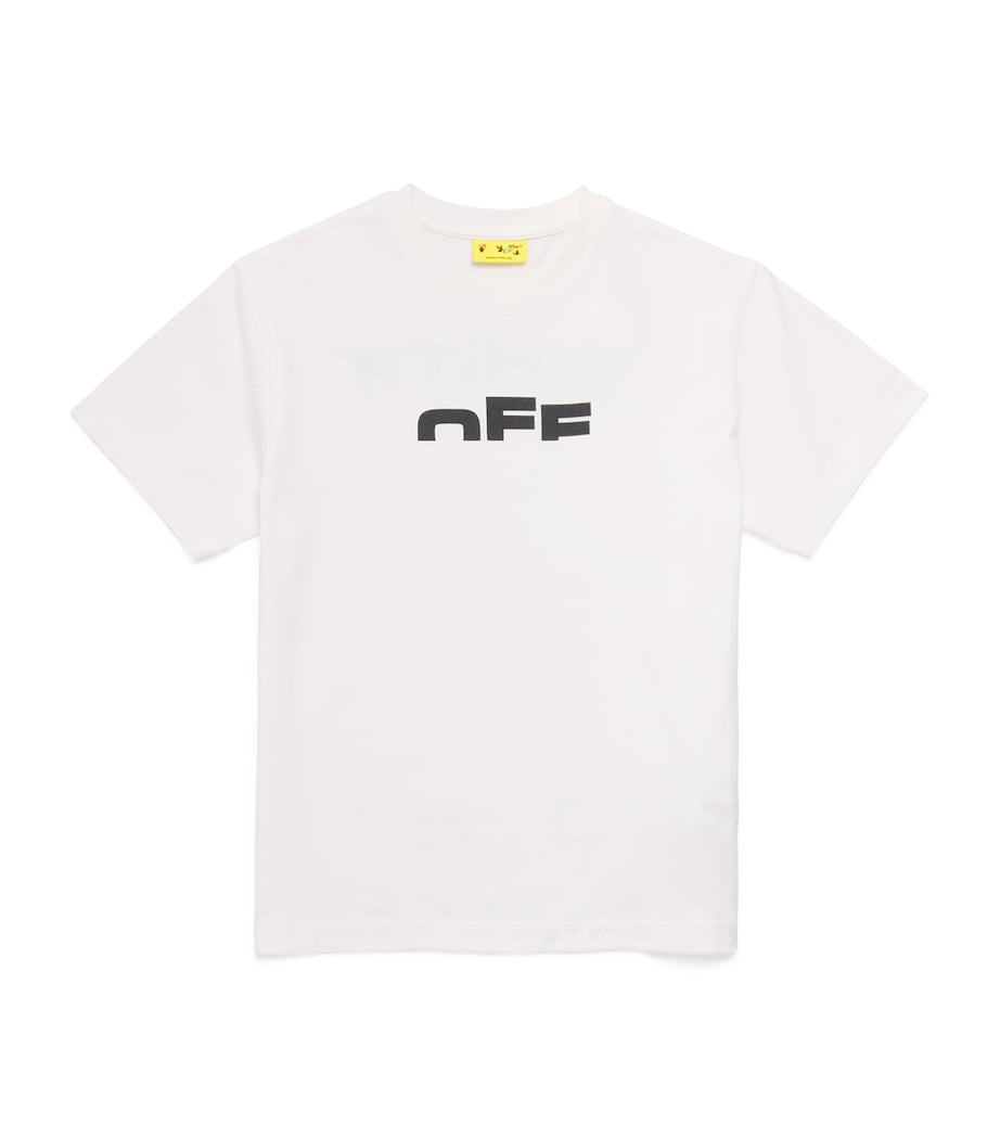 Cotton Type Logo T-Shirt (4-12 Years) 110WHITE-BLACK Image 1