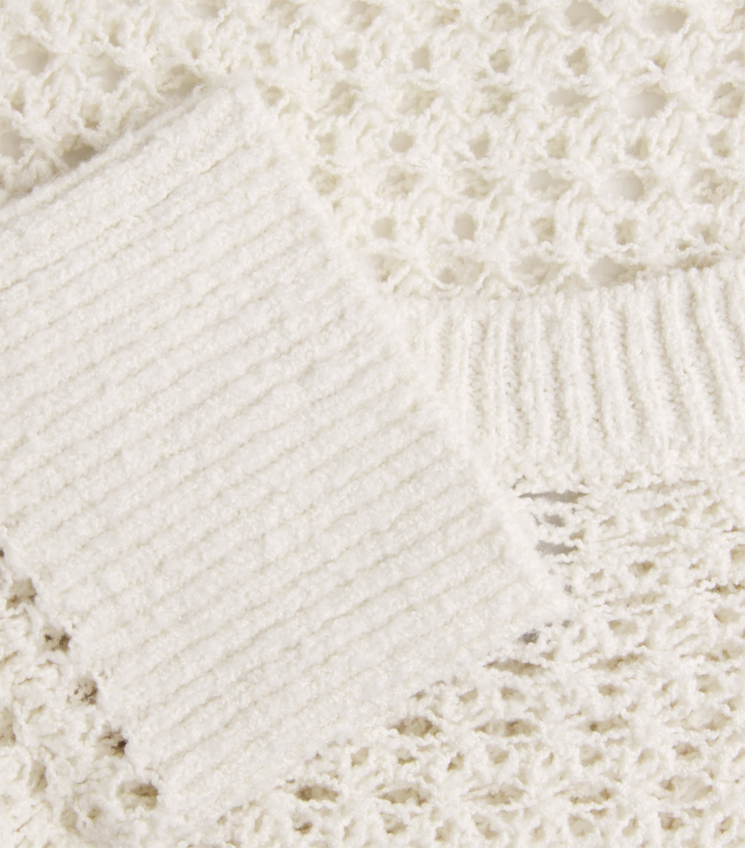Eleventy Womens Silk Open-Knit Sweater Avorio Image 6