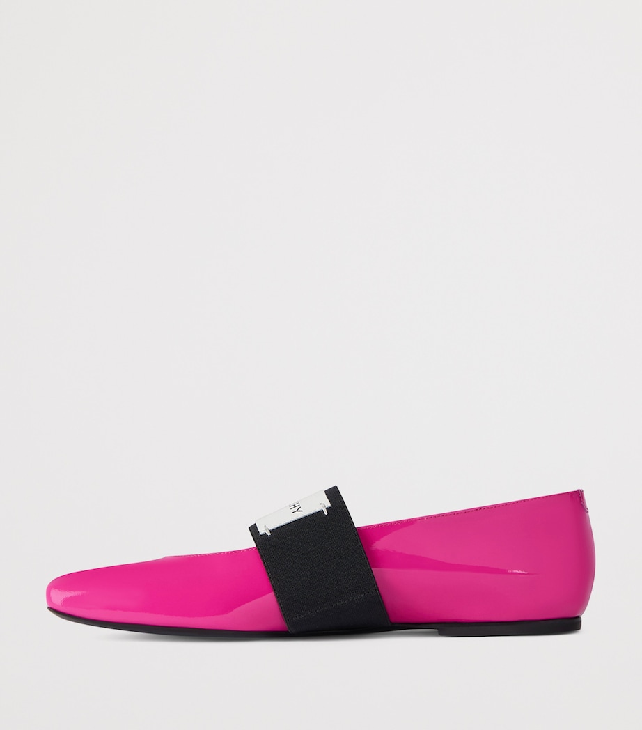 Patent Leather Square-Toe Ballet Flats FUCHSIA Image 3