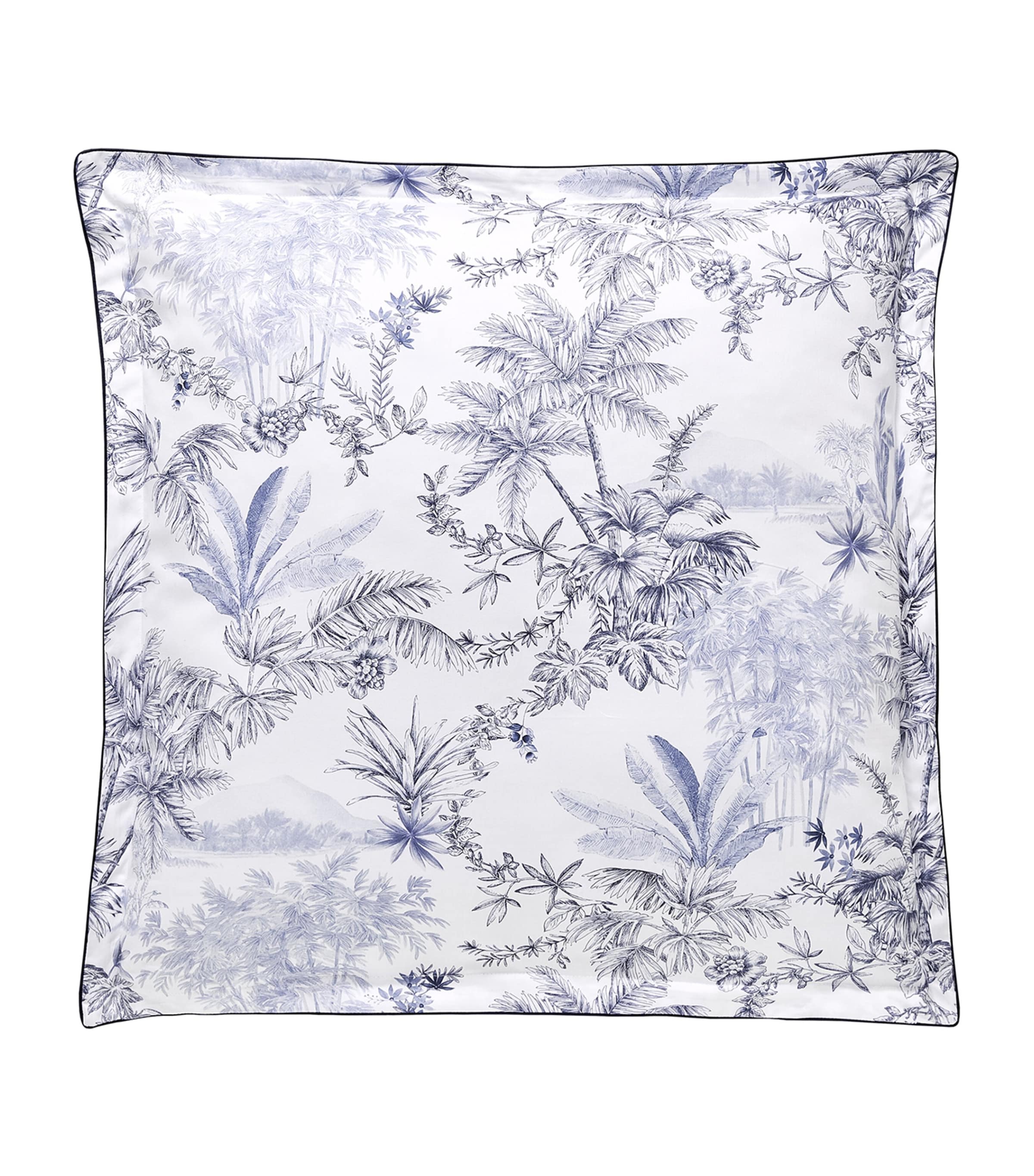 Alexandre Turpault Rivages Square Pillowcase In Blue