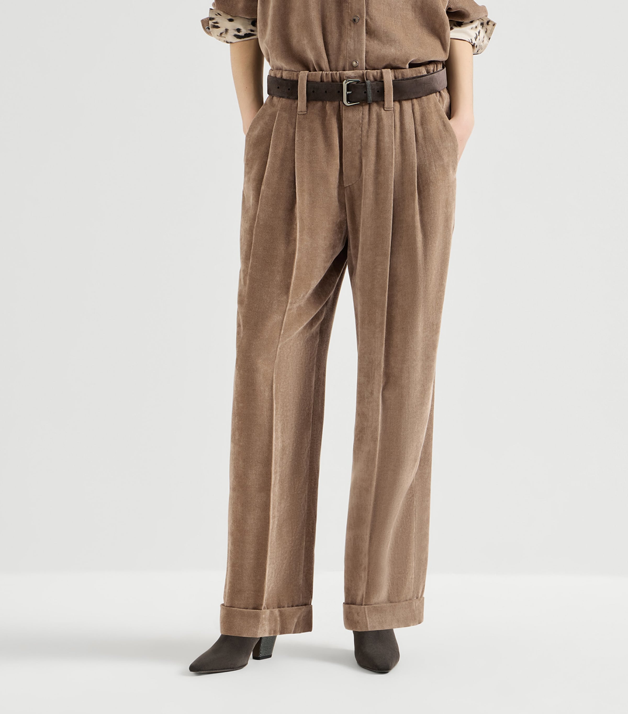 Brunello Cucinelli Womens Elasticated Trousers Image 3
