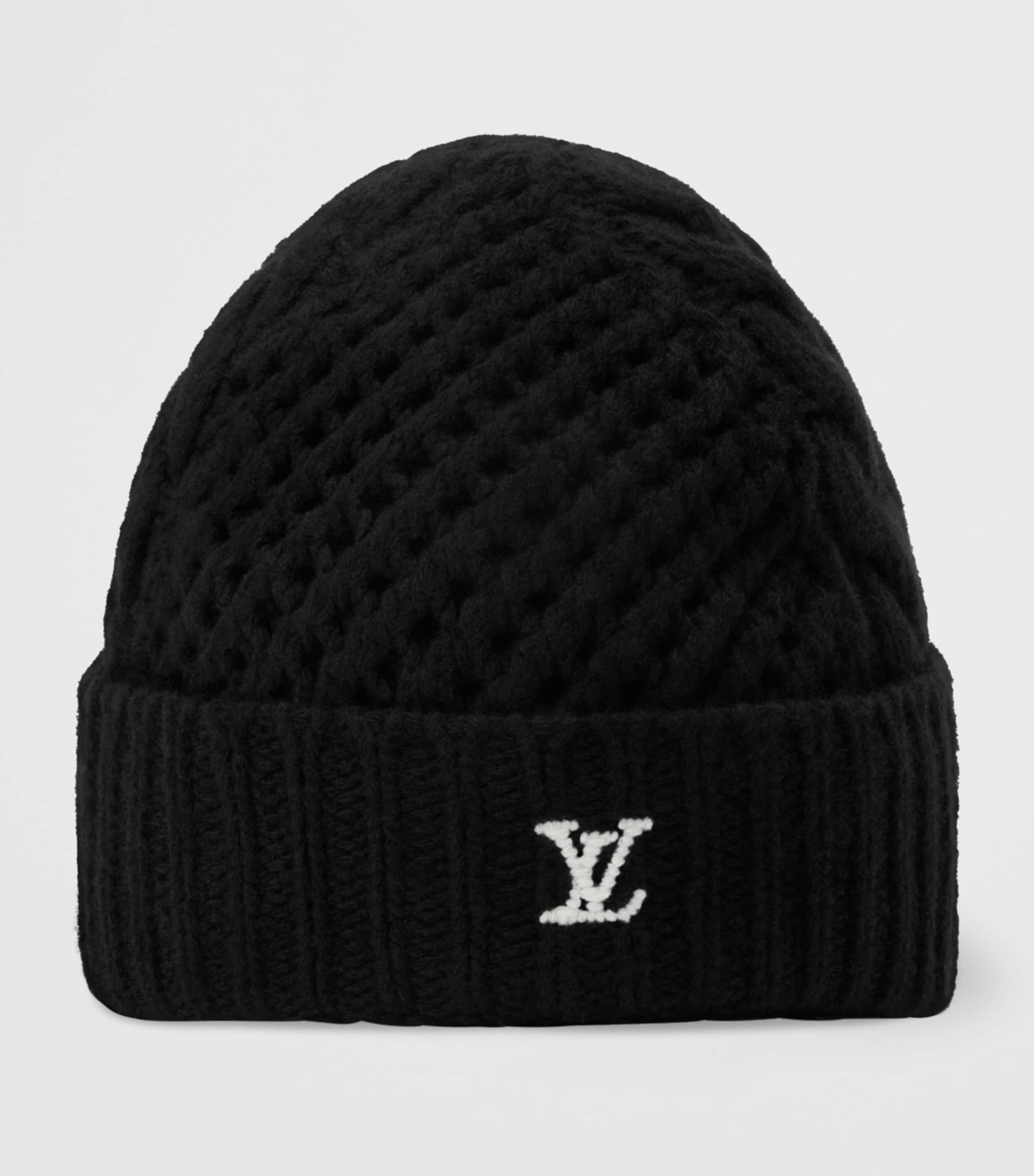 Wool LV Holiday Beanie BLACK Image 3