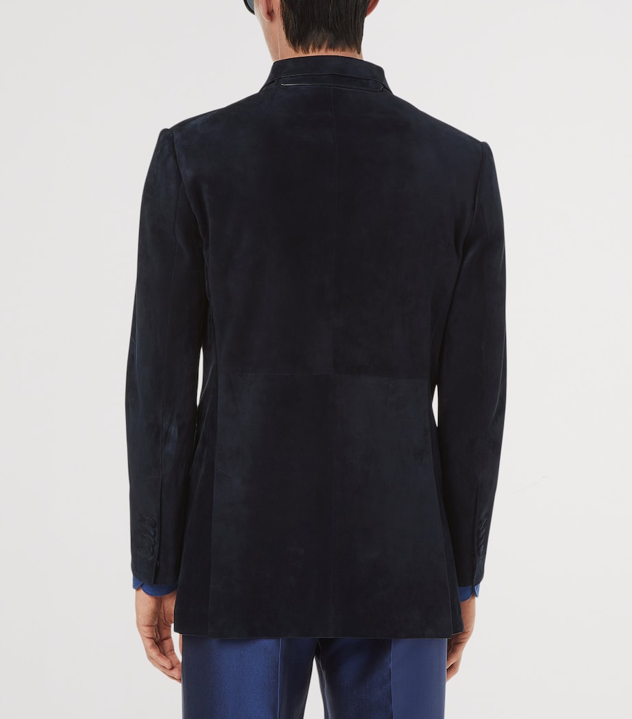 TOM FORD Mens Suede Double-Breasted Blazer Ucc Image 3