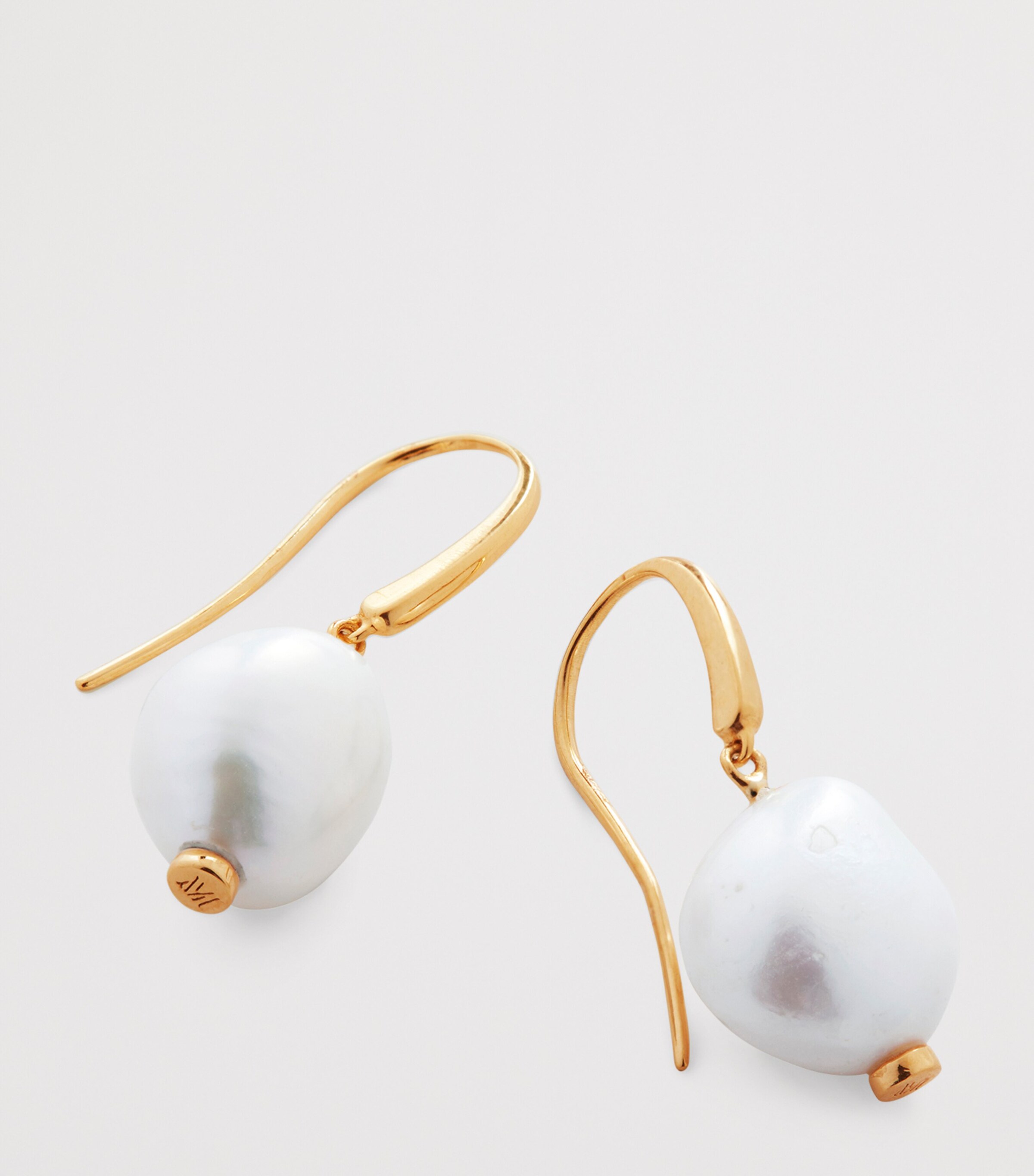 Gold Vermeil and Keshi Pearl Nura Earrings 18K GOLD VERMEIL Image 2