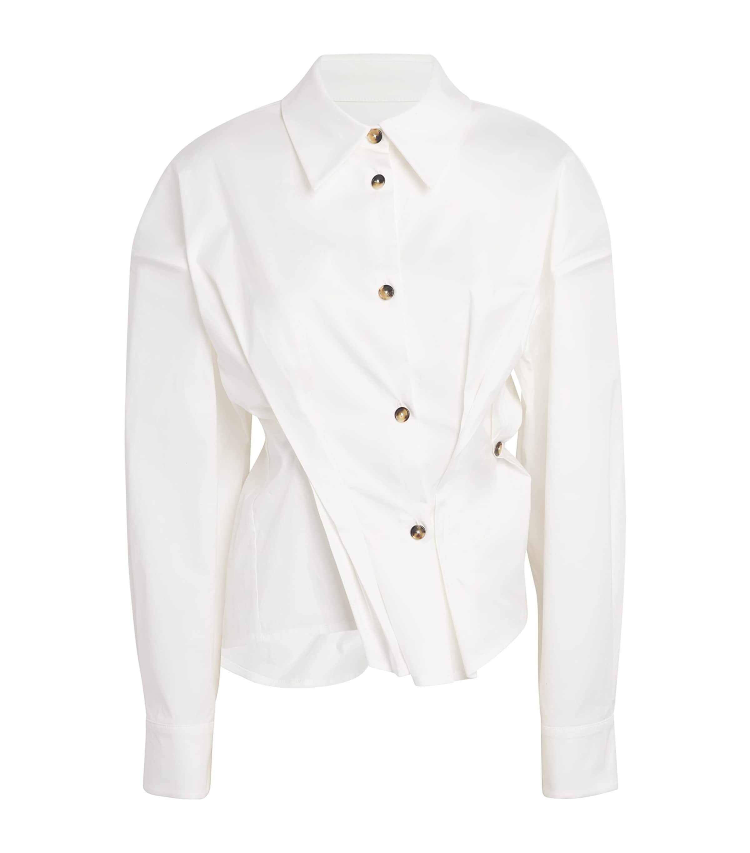 A.W.A.K.E. A. W.A. K.E. MODE COTTON TWISTED CORSET SHIRT