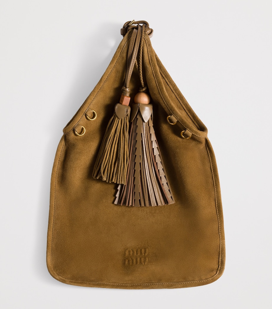 Suede Tassel Tote Bag F0393 Image 5