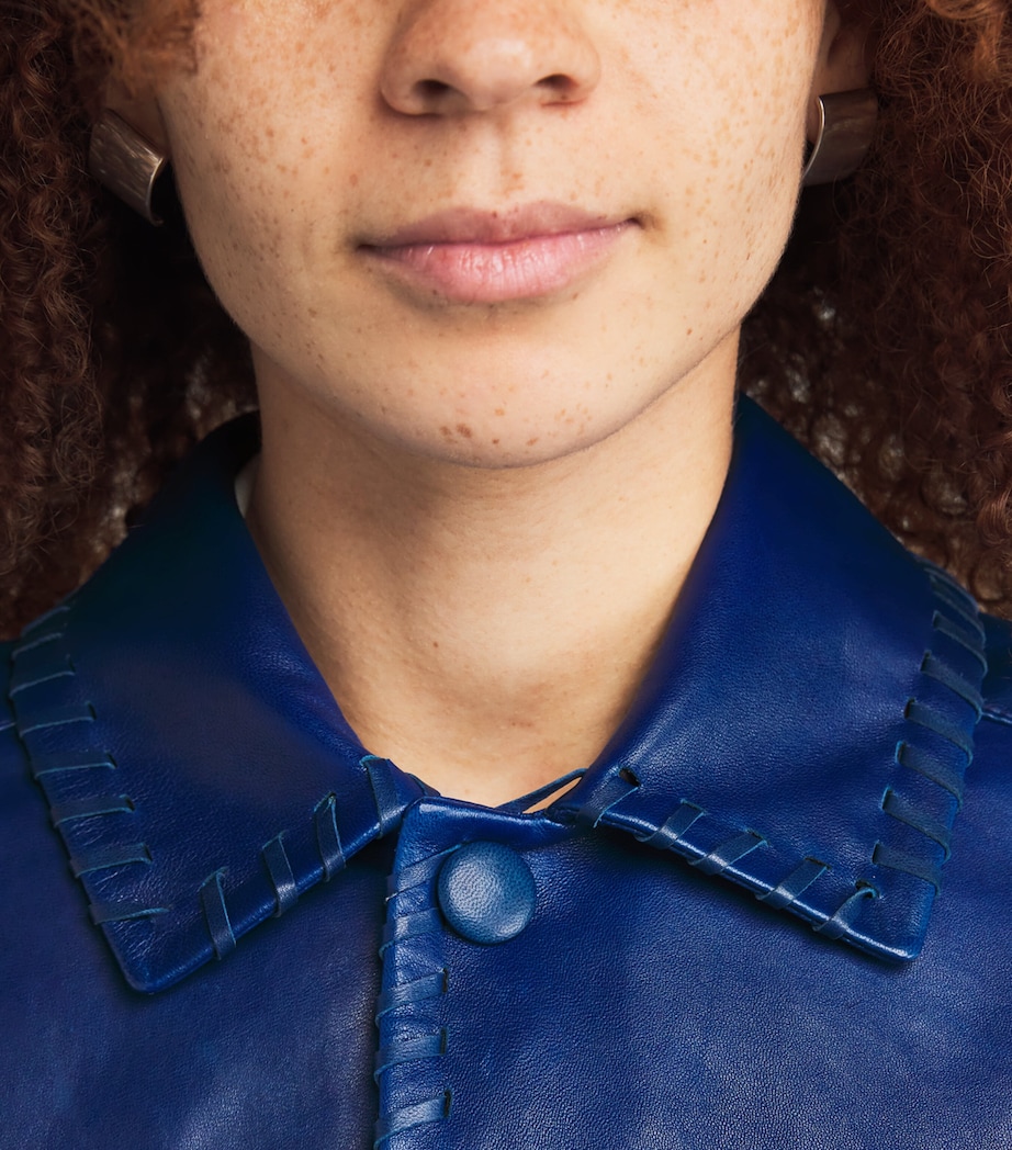 Bubble Leather Jacket RYLB ROYAL BLUE Image 6