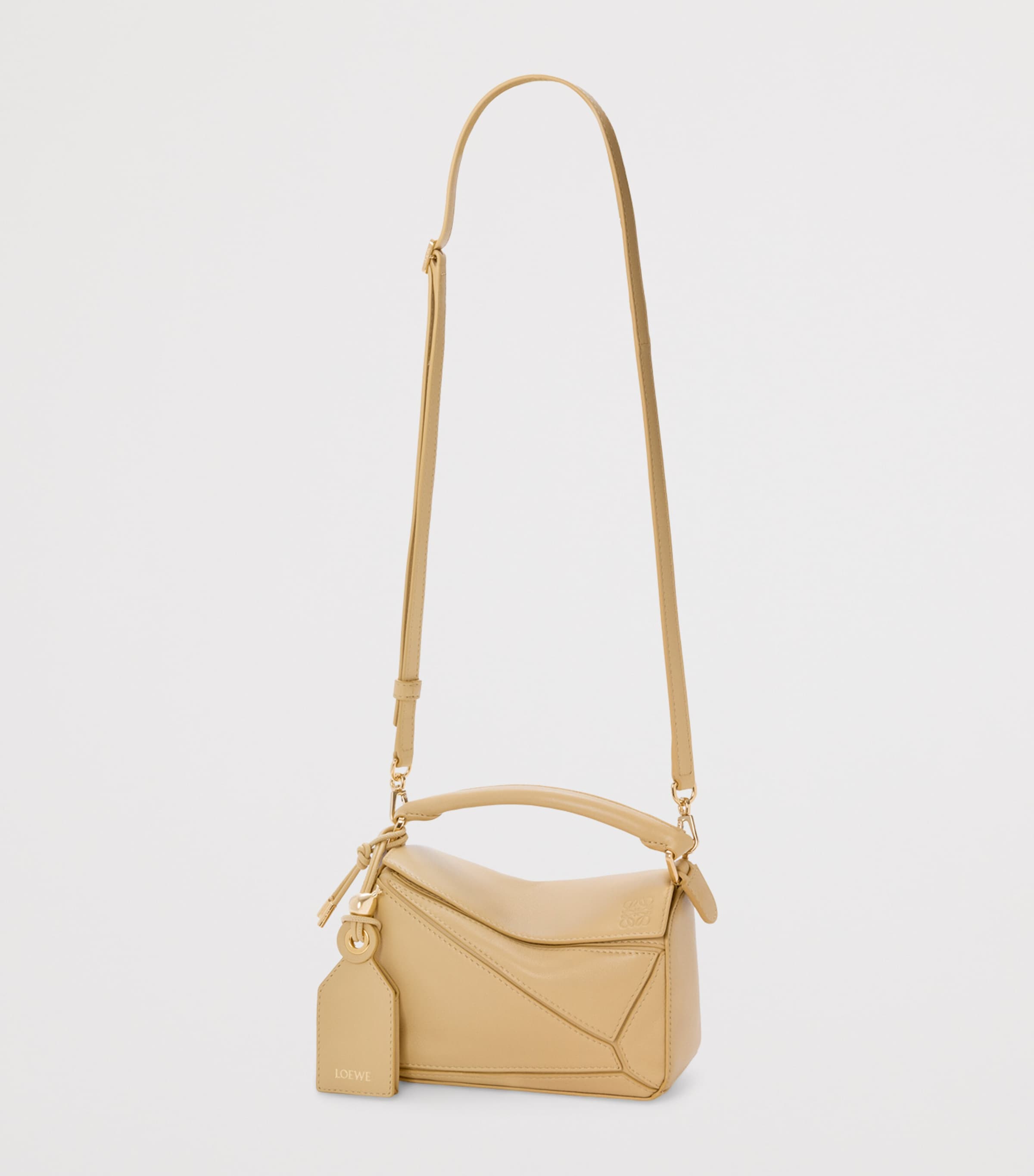 Mini Leather Featherlight Puzzle Top-Handle Bag DARK BUTTER Image 6