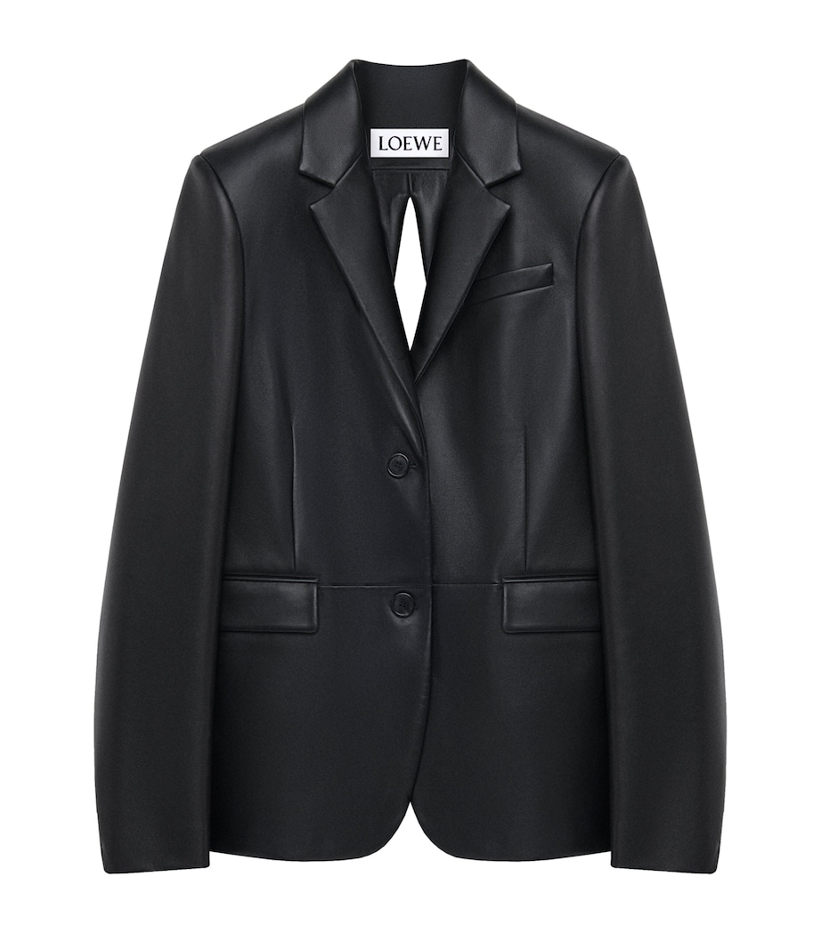 Lambskin Split-Back Blazer BLACK Image 1