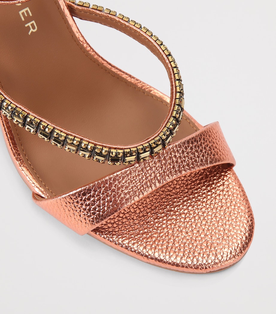 Kurt Geiger London Leather Embellished Sandals Peach Image 2