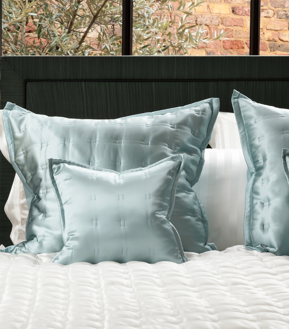 Silk Windsor Cushion (40cm x 40cm) TEAL Image 2