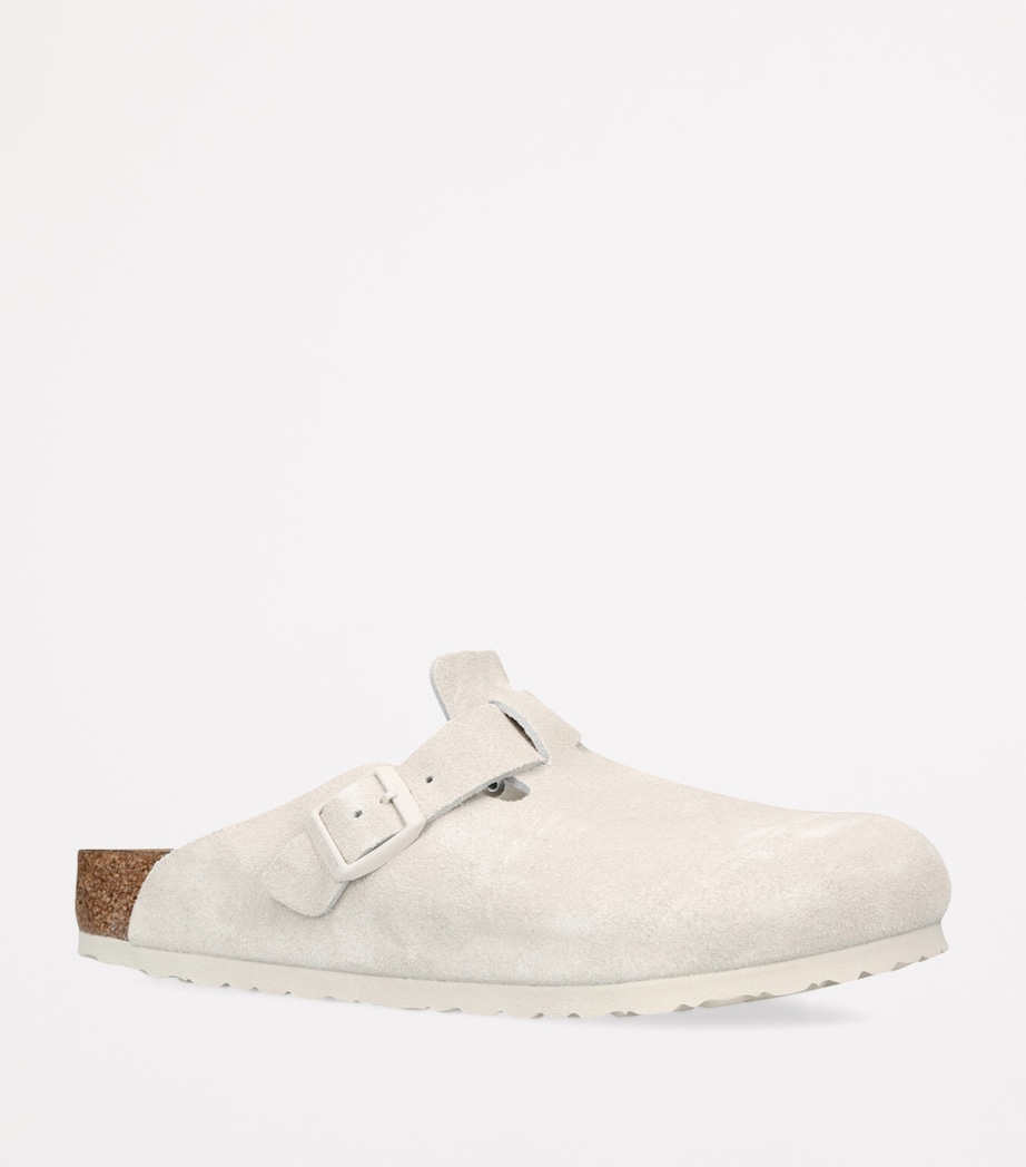 Suede Boston Clogs WHITE Image 3