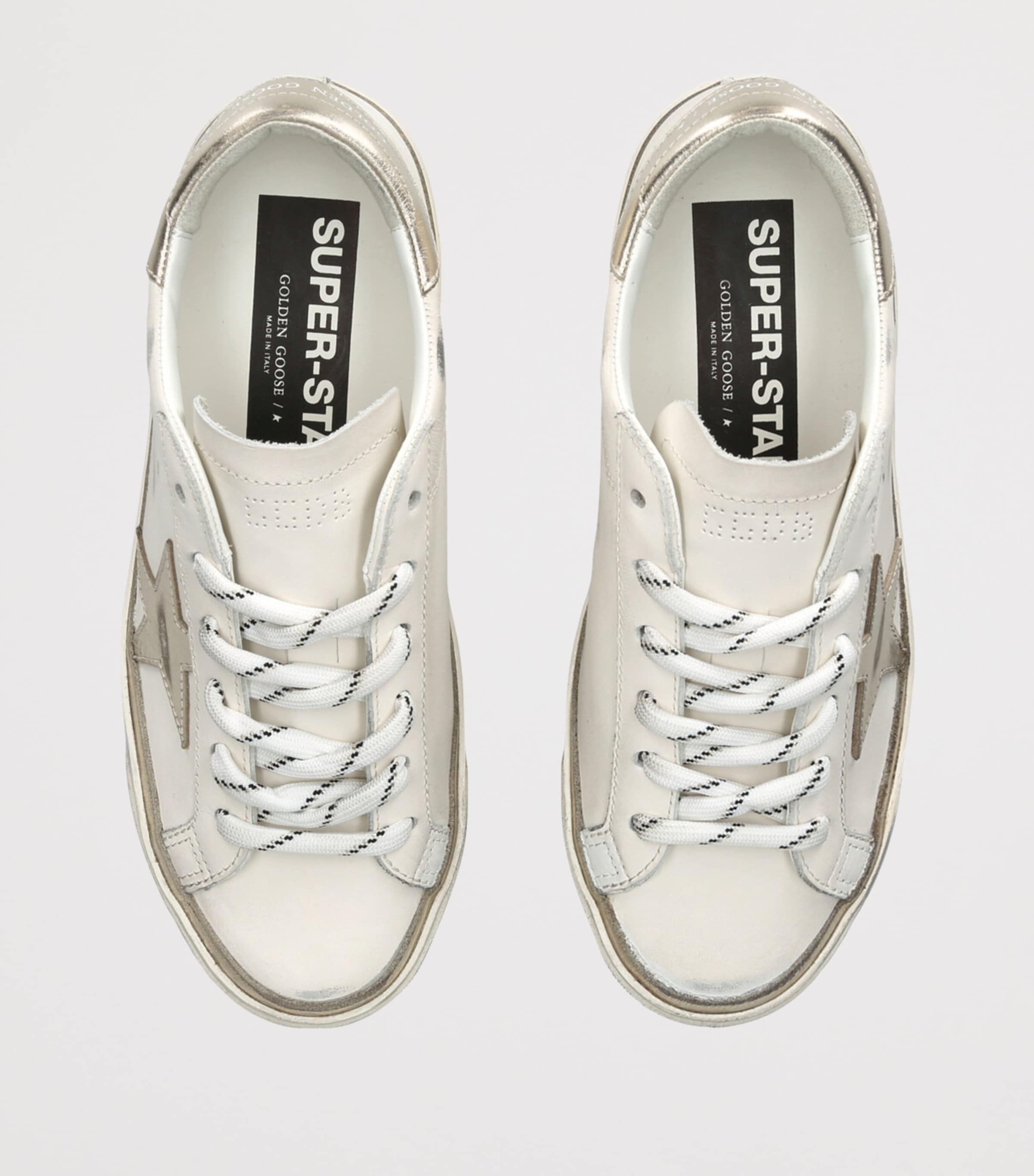 Golden Goose Leather Super-Star Sneakers White/oth Image 4