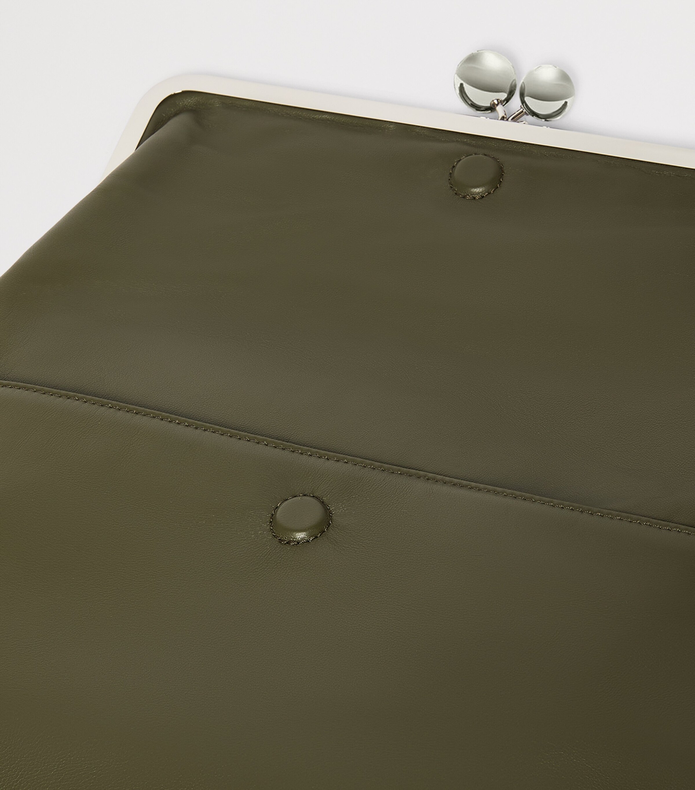 Weekend Max Mara Large Leather Pasticcino Shoulder Bag Dark Green Image 6