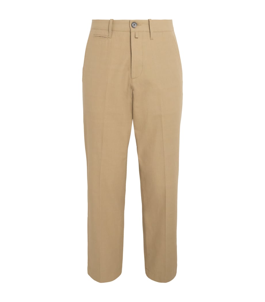 Cotton Pleated Justin Trousers D34 Image 1