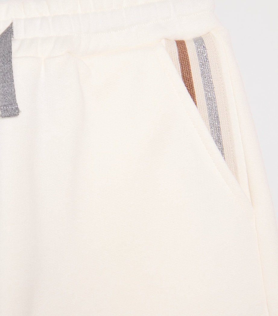 Cotton Stripe-Detail Sweatpants (2-16 Years) 101BGIVORY/BEIGE Image 3