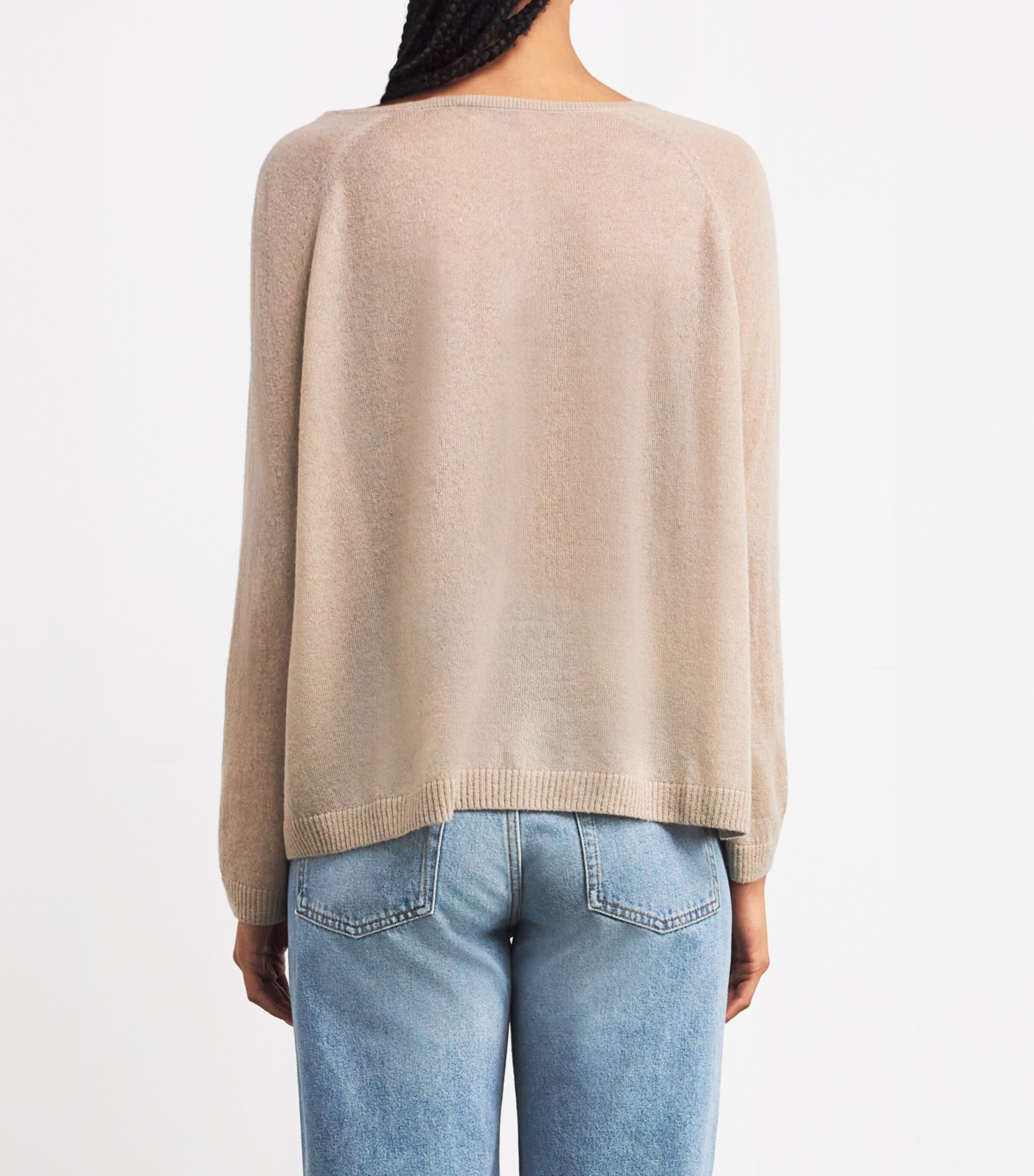 V-Neck Sweater BEIGE Image 4