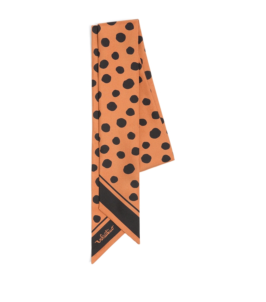 Valentino Garavani Silk Spotted Print Scarf Image 1