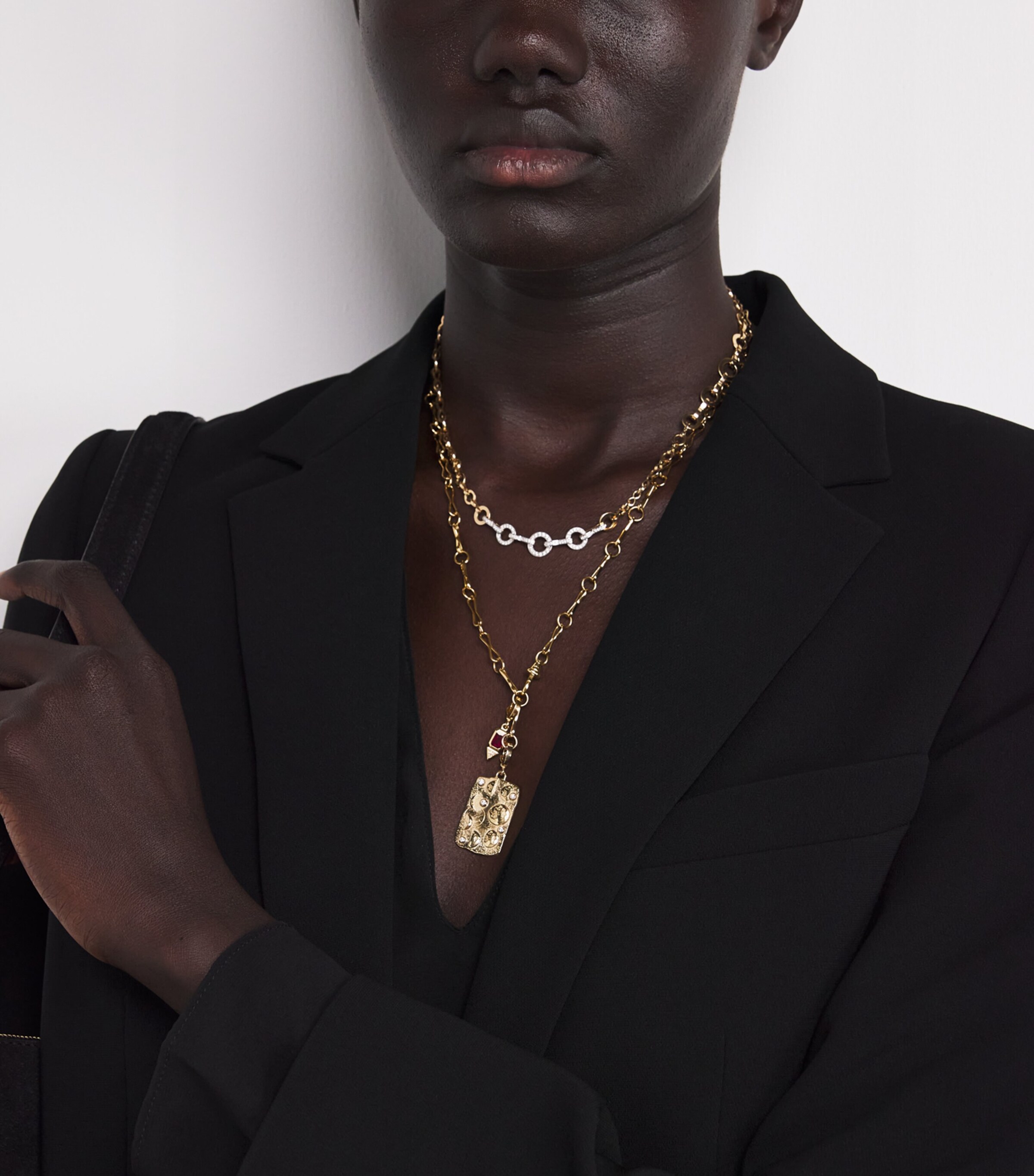 Yellow Gold Large Motif Chain Necklace YELLOW GOLD Image 4