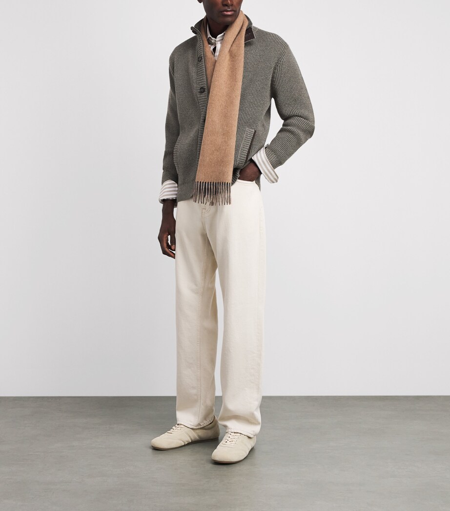 Maurizio Baldassari Mens Virgin Wool Brenta Cardigan Lunar Rock Grey Image 2