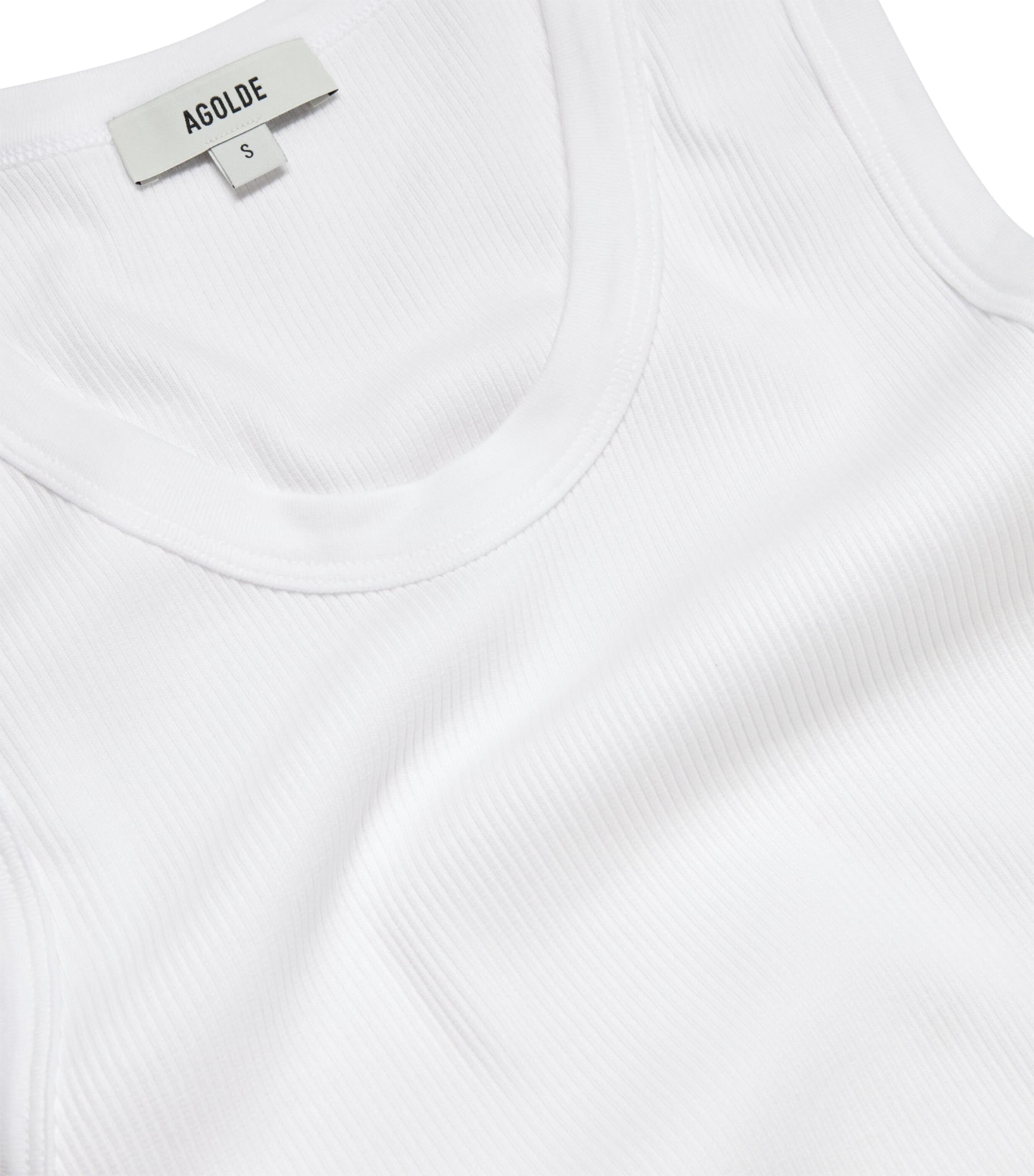 Ribbed Poppy Tank Top WHITE Image 2