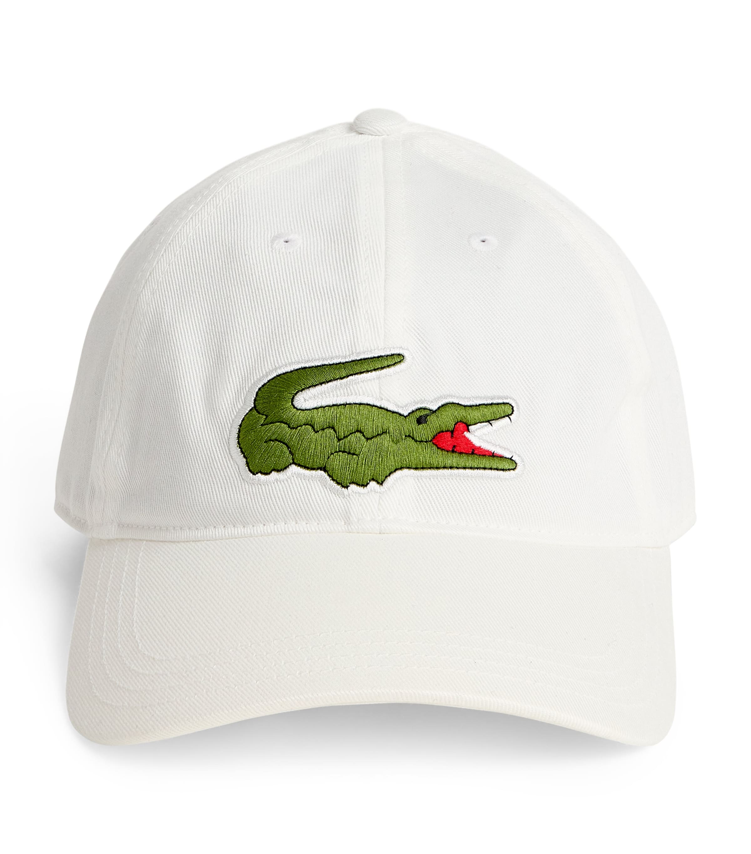 Shop Lacoste Embroidered Logo Baseball Cap In White