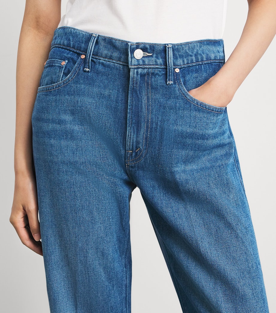 MOTHER Womens The Lasso Sneak Barrel Jeans Breaking New Ground Image 3
