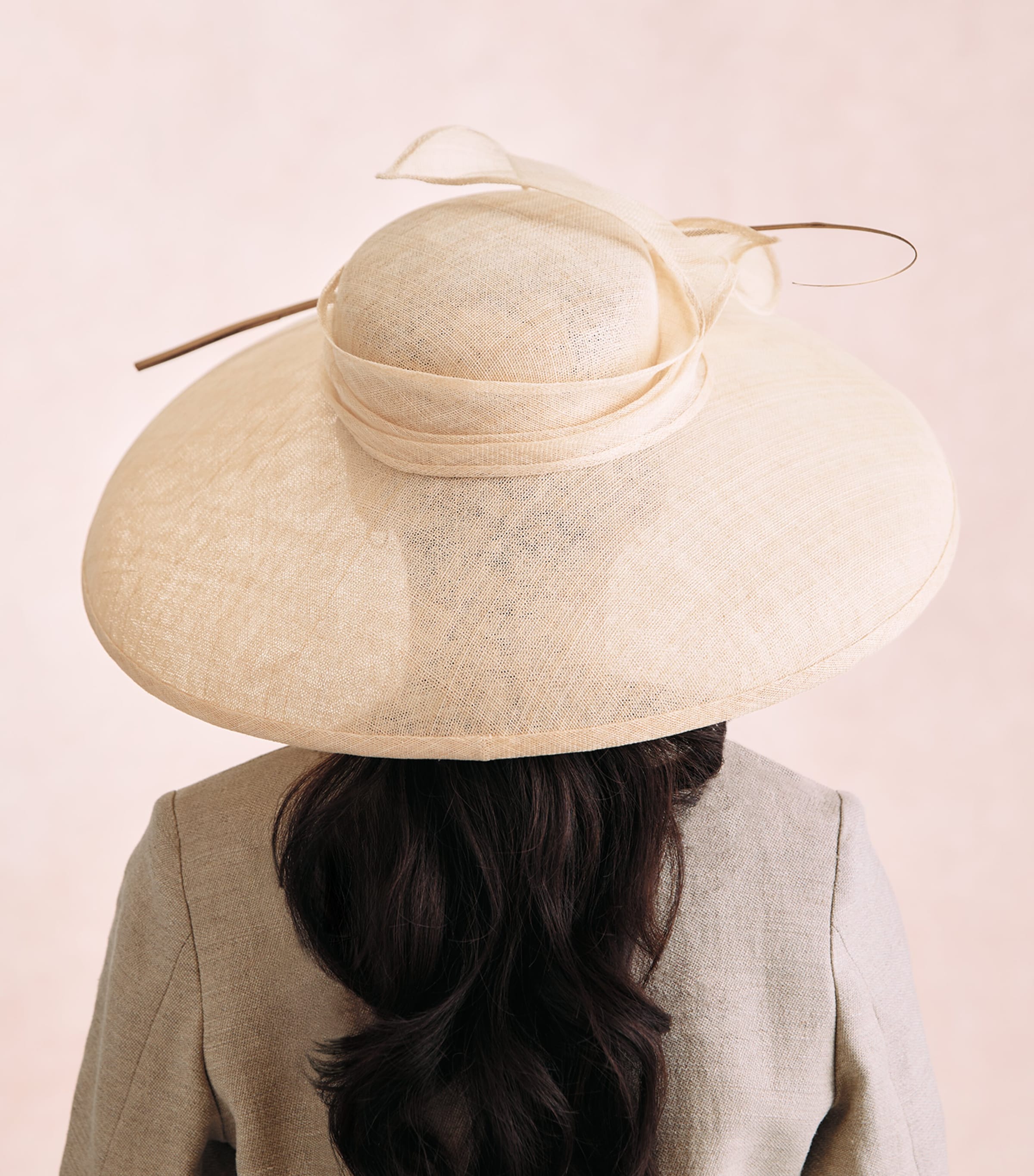 Rachel Trevor-Morgan Straw Ostrich-Quill Tiffany Hat Natural Image 4