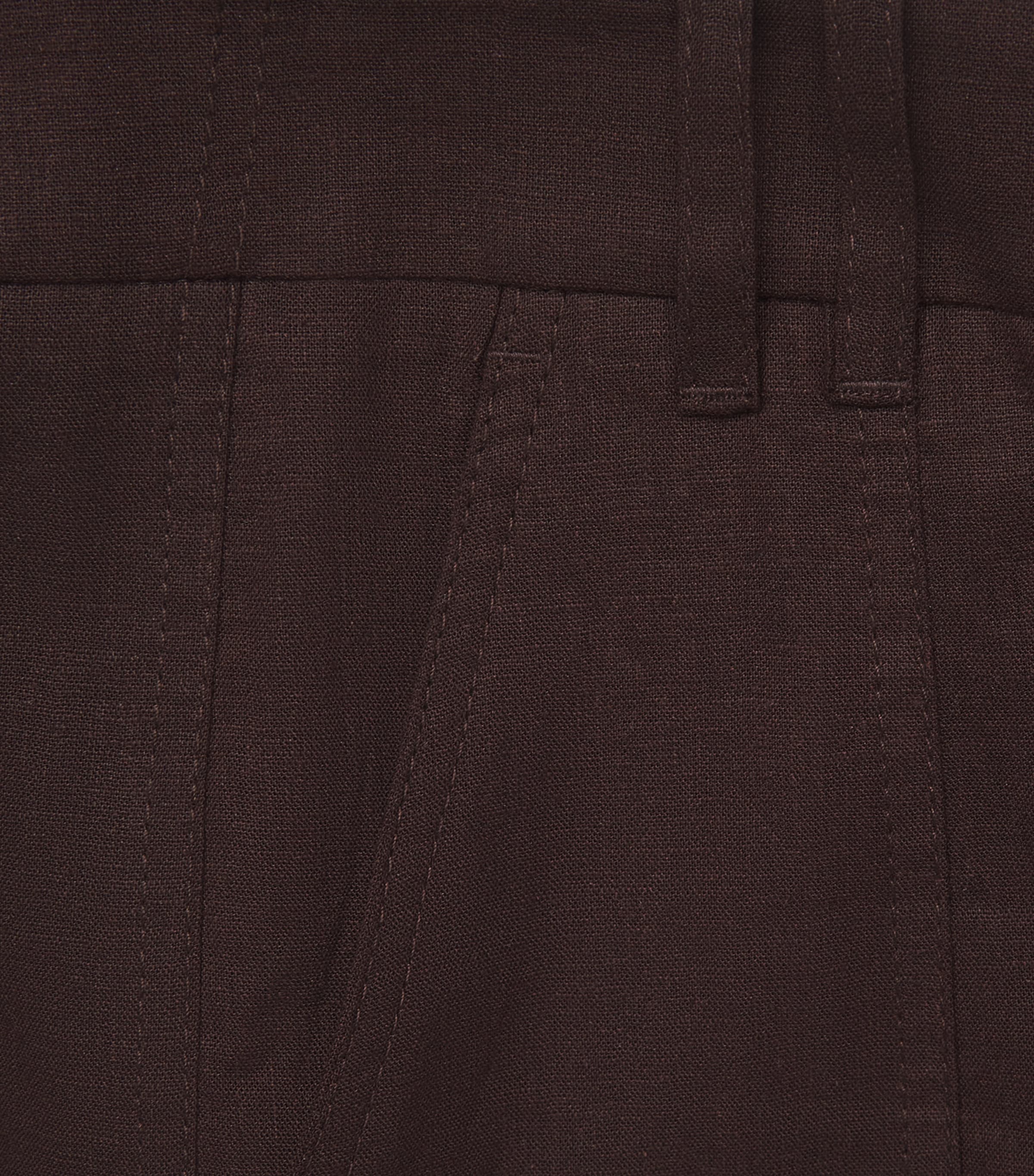 ME+EM Womens Cropped Wide-Leg Trousers Cocoa Brown Image 6