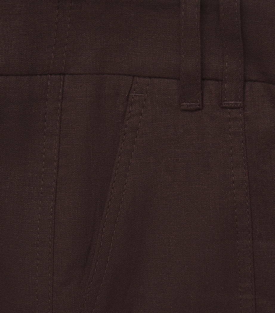 ME+EM Womens Cropped Wide-Leg Trousers Cocoa Brown Image 6