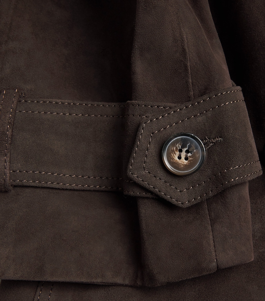 Suede Sienna Coat CHOCOLATE Image 5