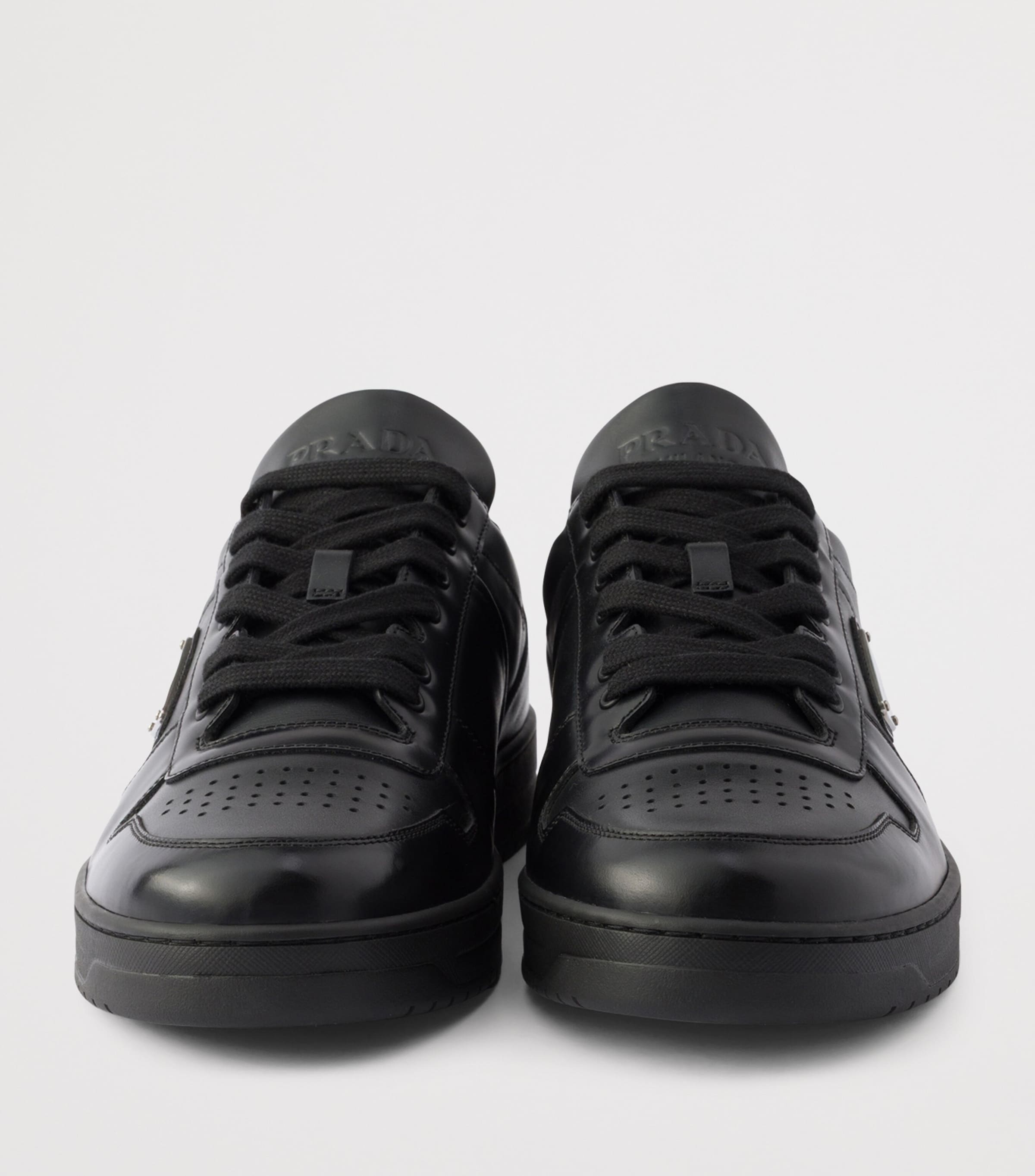 Prada Leather Downtown Sneakers Black Image 5
