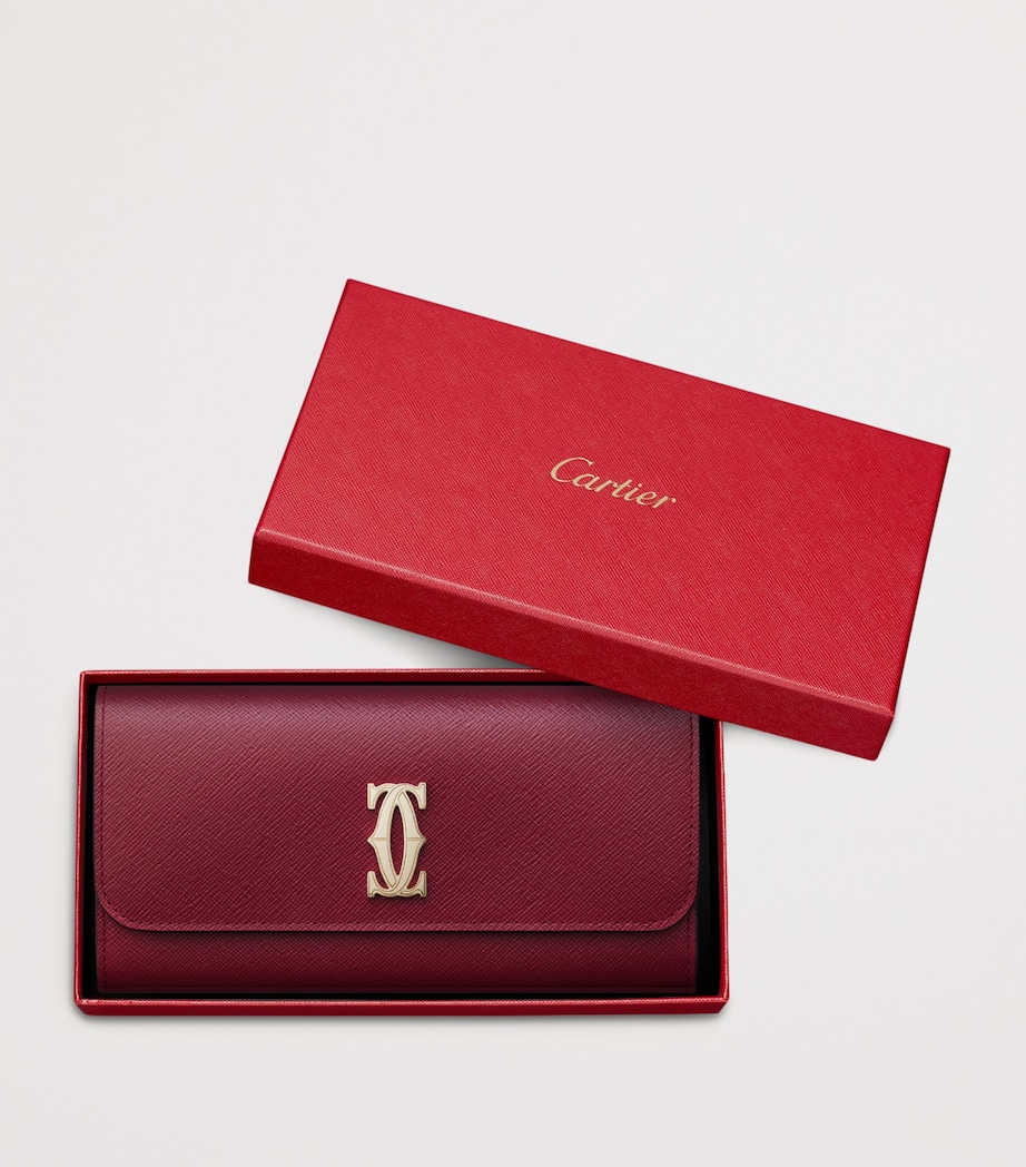 Cartier Leather C de Cartier International Wallet Red Image 2