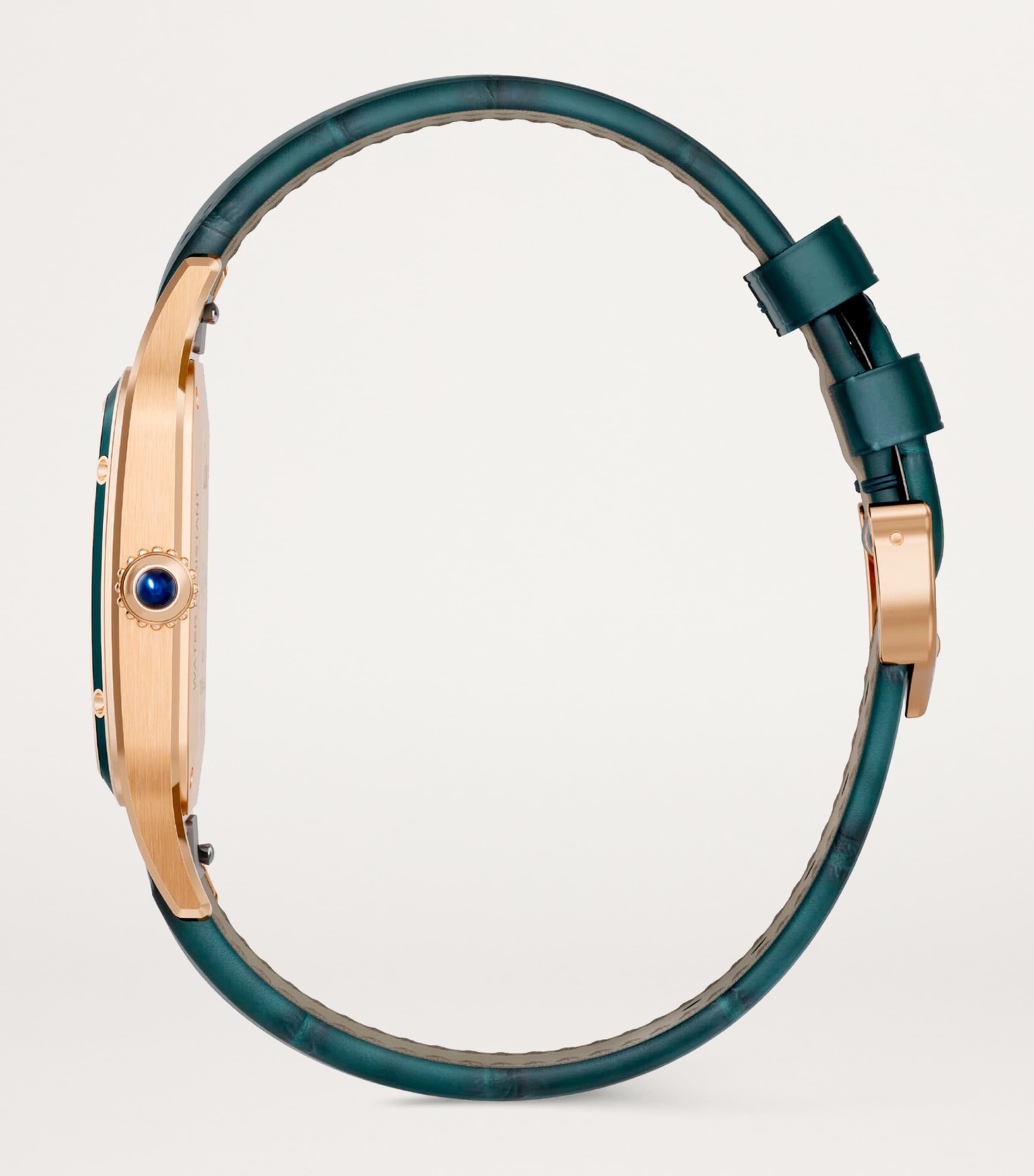 Large Rose Gold and Sapphire Santos-Dumont Watch 43.5mm ROSE GOLD Image 2