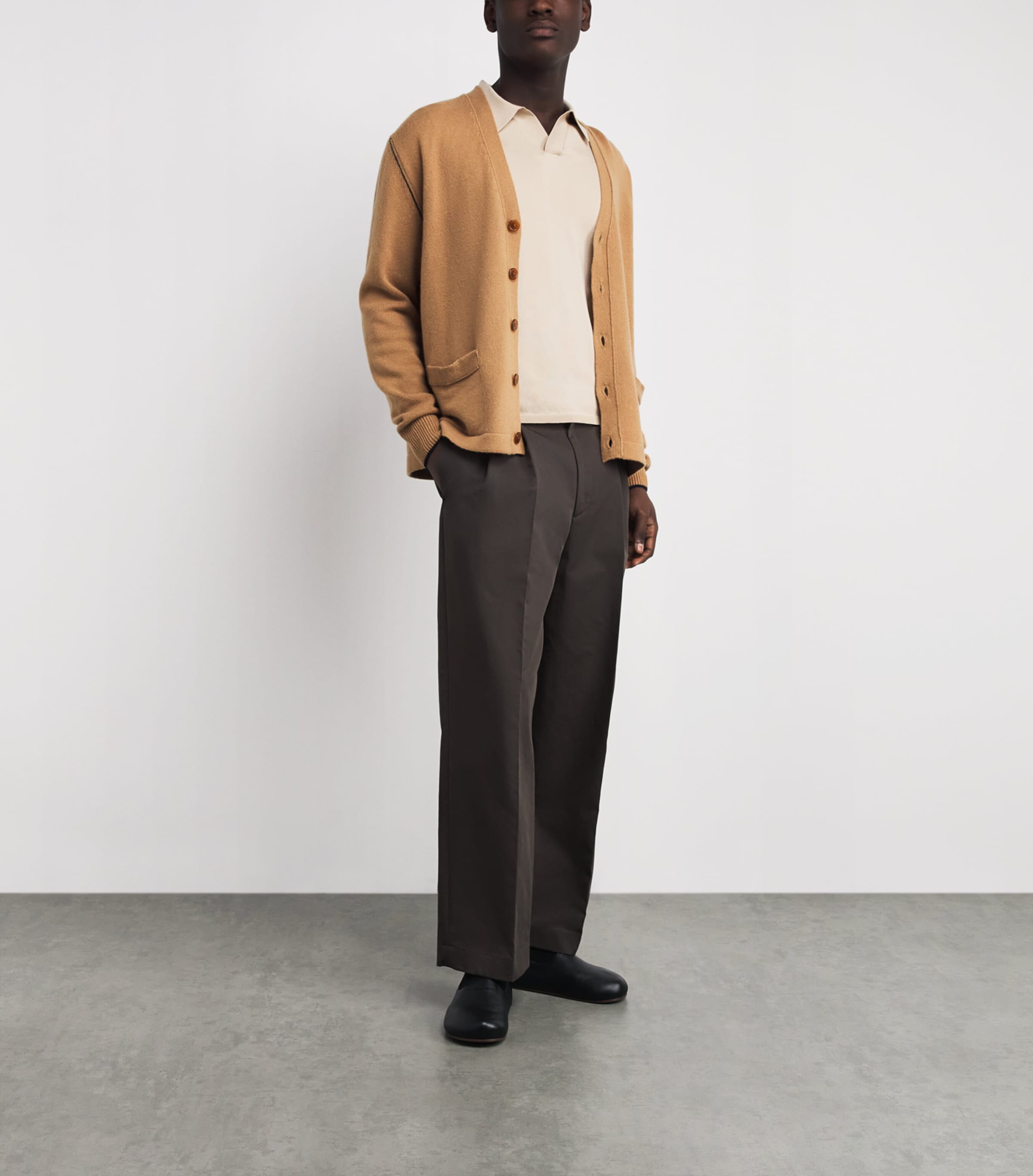 Knitted Polo Shirt BEIGE Image 2