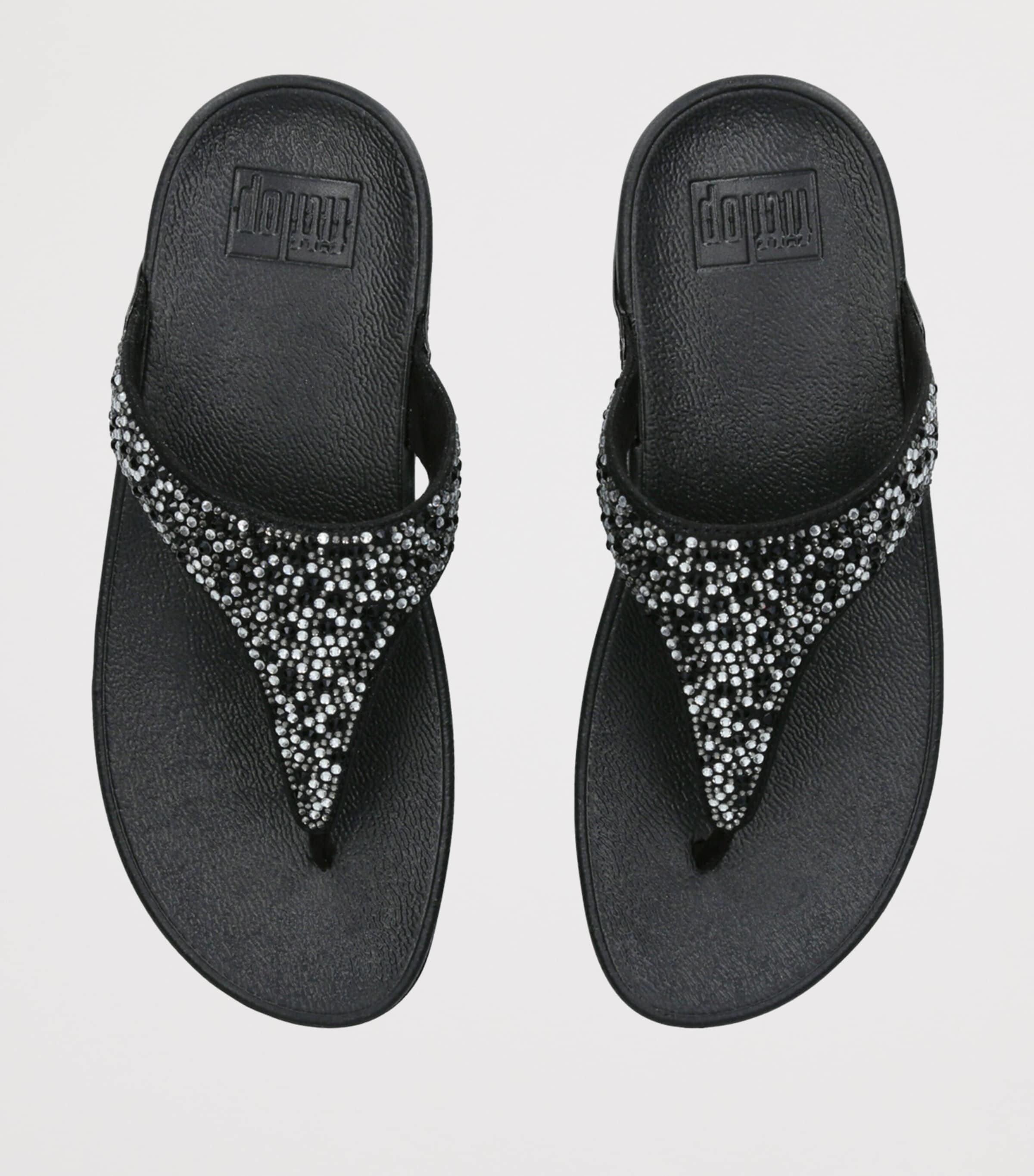 FitFlop Embellished Lulu Flatform Sandals 40 Black Image 4