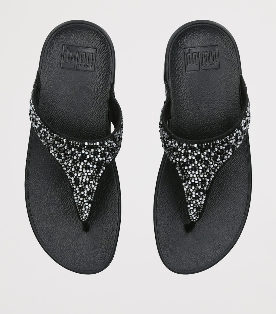Embellished Lulu Flatform Sandals 40 BLACK Image 4