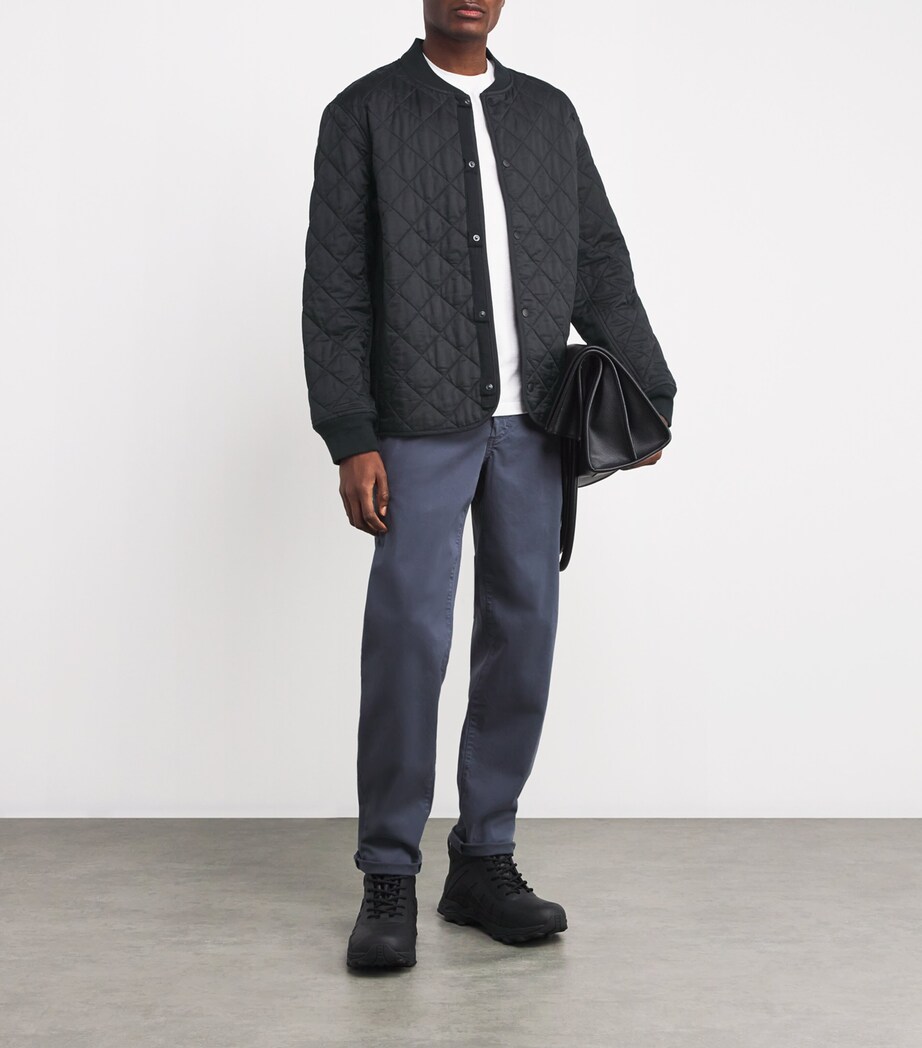 Quilted Bomber Jacket BLACK Image 2
