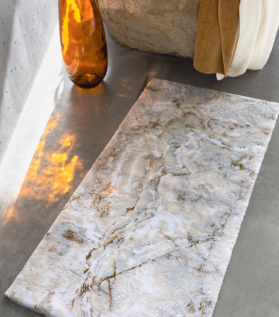 Egyptian Cotton-Blend Castello Bath Mat (70cm x 140cm) 101 ECRU Image 4