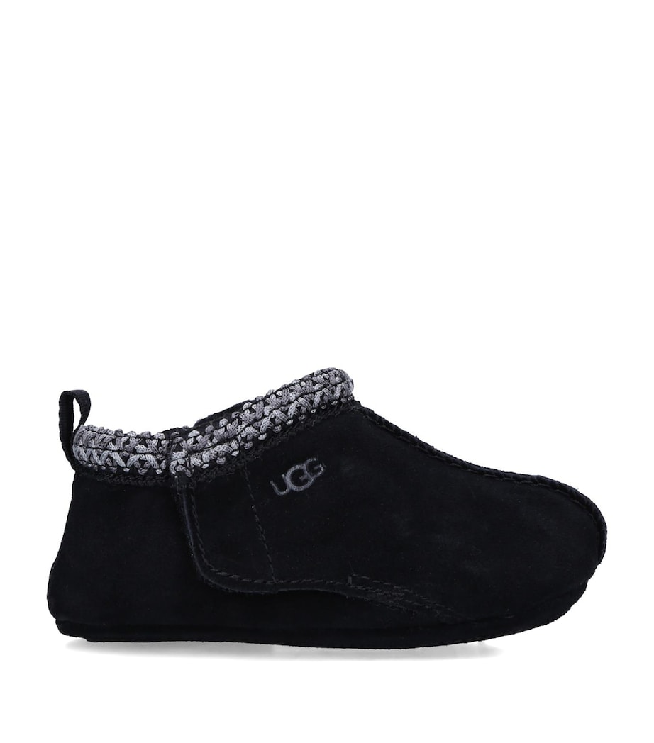 Suede Baby Tasman Slippers BLACK Image 1