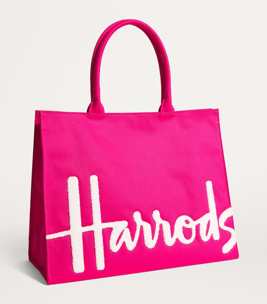 Large Cotton Logo Tote Bag BRIGHT PINK Image 3
