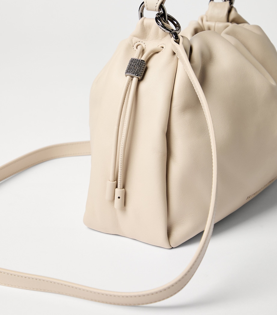 Small Leather Mellow Bucket Bag C8905 Image 5