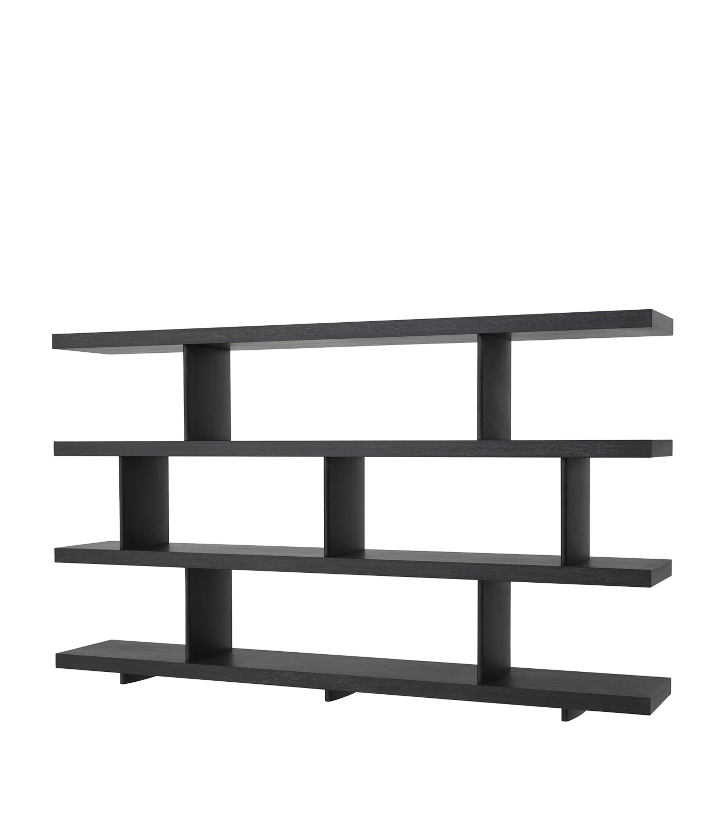 Eichholtz Oak Veneer Brett Cabinet with four-tier open shelving